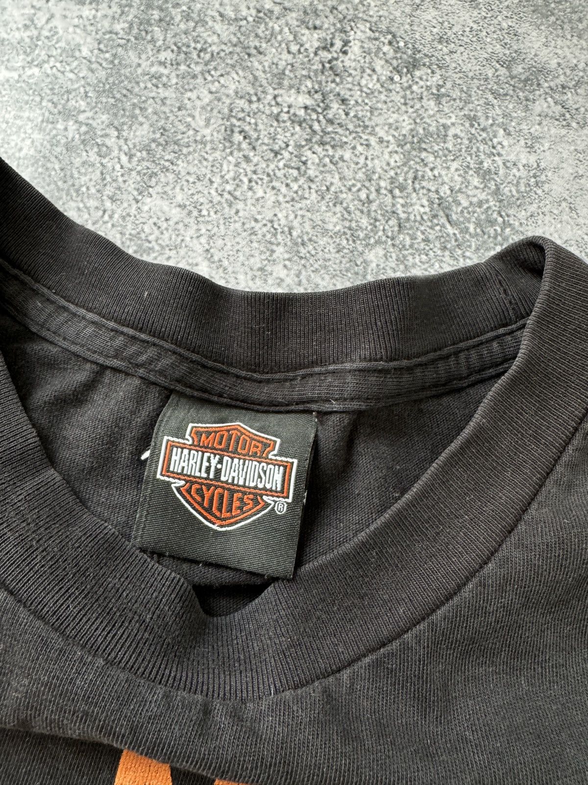 Harley Davidson × Vintage Vintage Harley Davidson Faded Black T-Shirt Size US XL / EU 56 / 4 - 9 Thumbnail