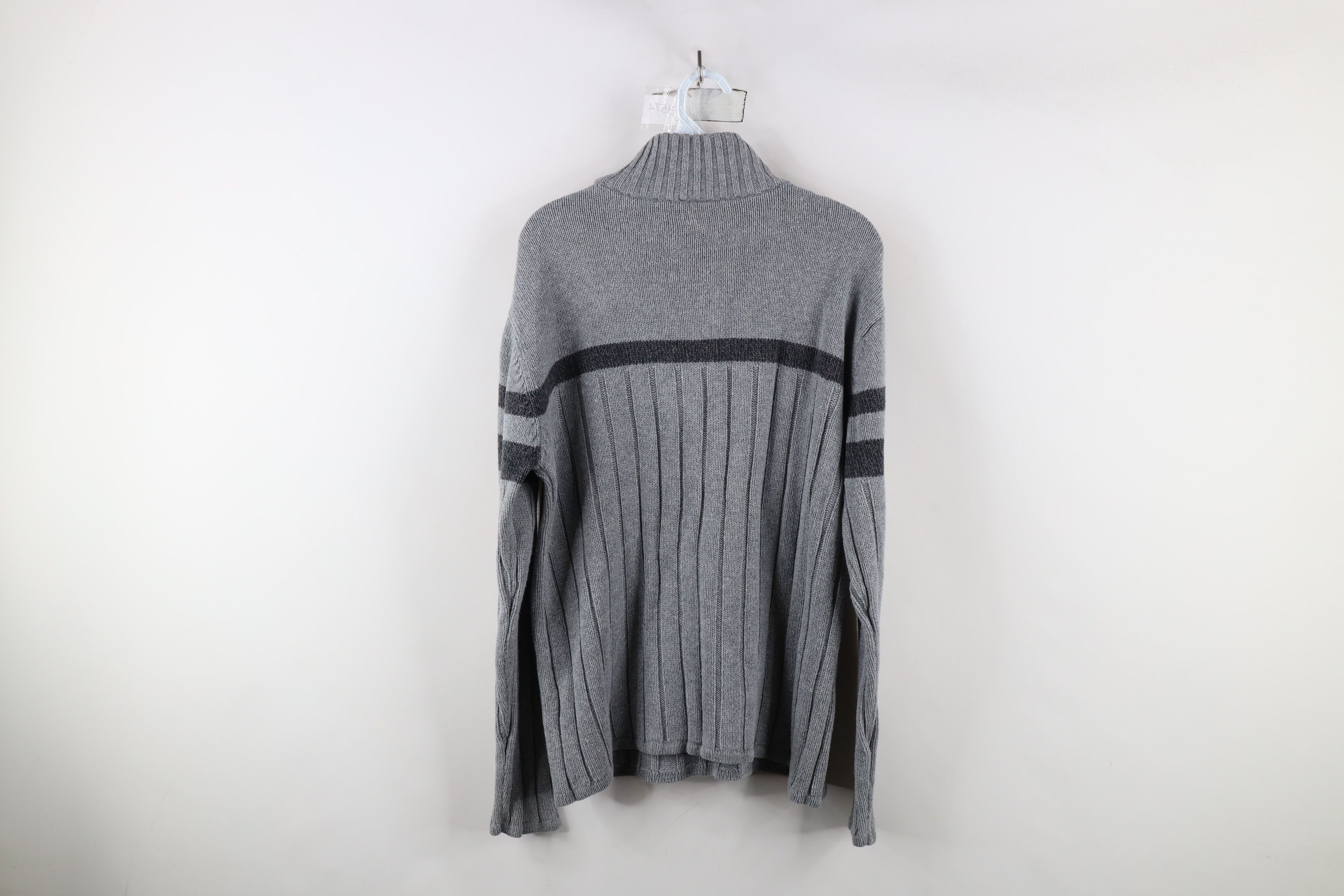 Nautica × Vintage Vintage 90s Nautica Heavyweight Ribbed Mock Neck Sweater Size US M / EU 48-50 / 2 - 9 Thumbnail