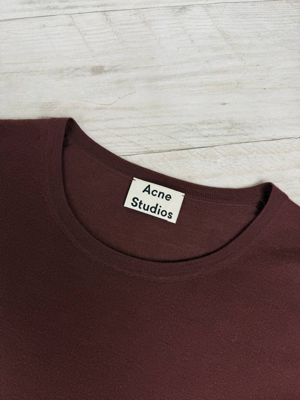 Acne Studios Acne Studios Merino Wool Sweater Men Size L Burgundy Size US L / EU 52-54 / 3 - 2 Thumbnail