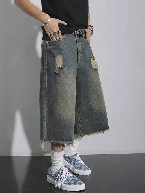 Other Kinuka x Riyo Goth GRAPHIC denim jeans jorts shorts Size US 32 / EU 48 - 7 Thumbnail