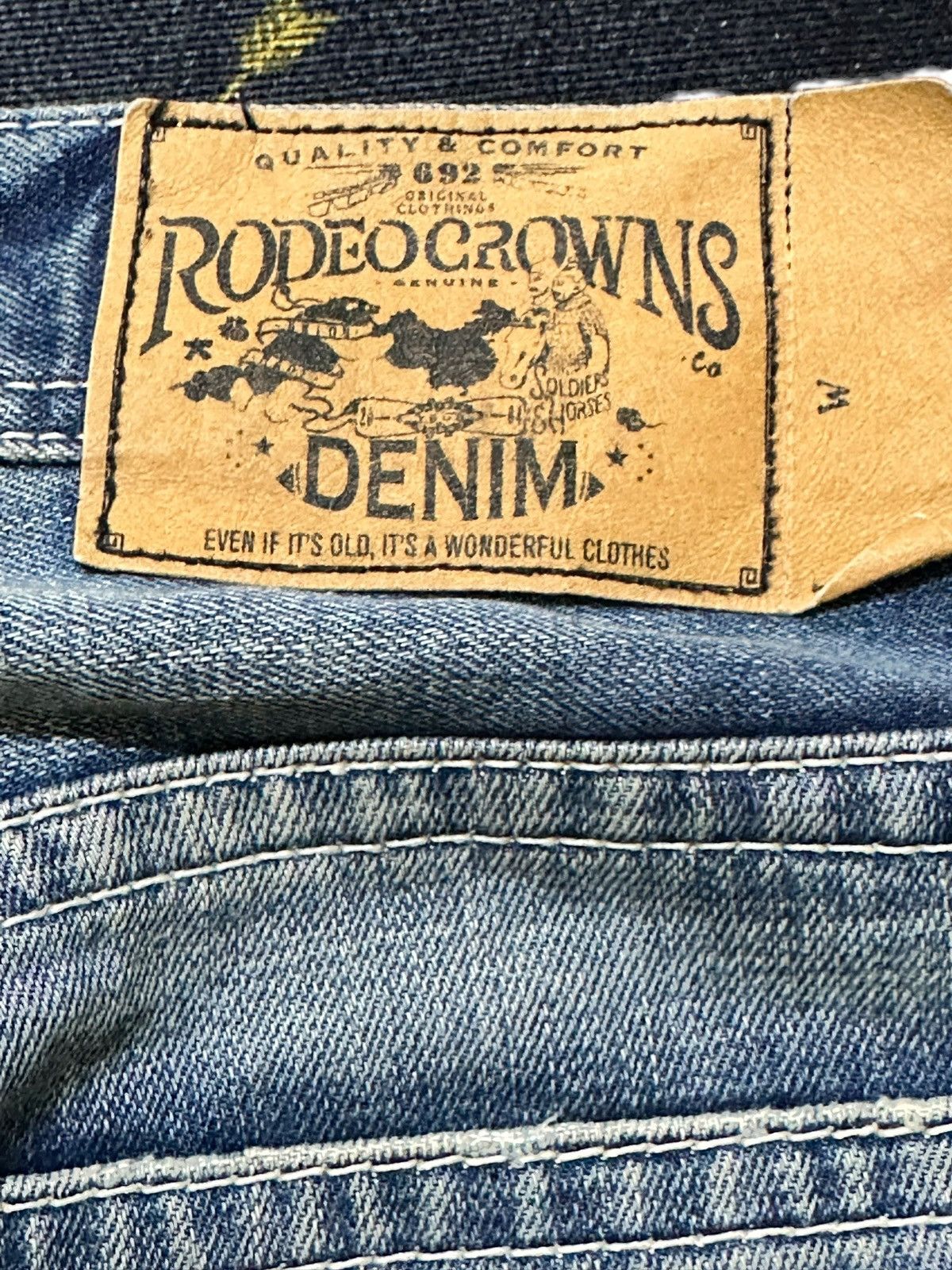 Romeo Gigli Vintage Rodeo Crown Flare Mudwash Ripped Distressed Denim Size US 29 - 7 Thumbnail