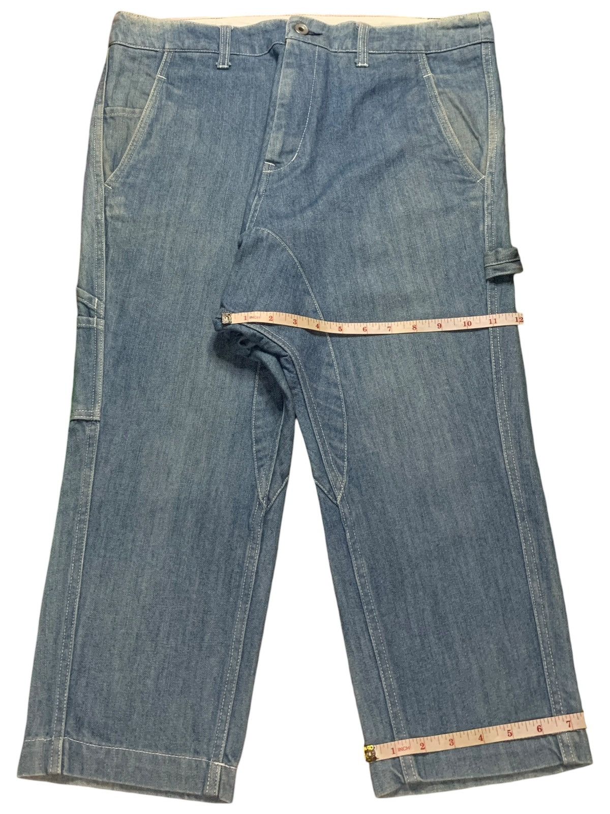 Japanese Brand × NANO universe SALES🔥Vintage Nano Universe Cinch Carpenter Jean Shorts Size US 34 / EU 50 - 14 Thumbnail