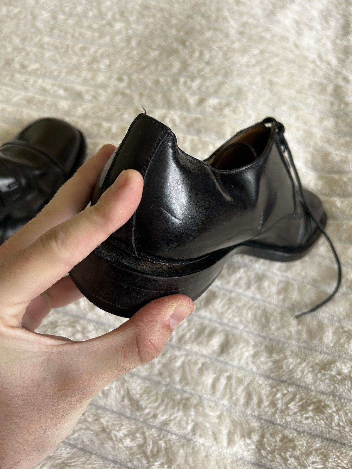 Dolce & Gabbana Dolce&Gabbana Black Leather Square Toe Lace-Up Oxfords US 7 Size US 7.5 / EU 40-41 - 12 Thumbnail