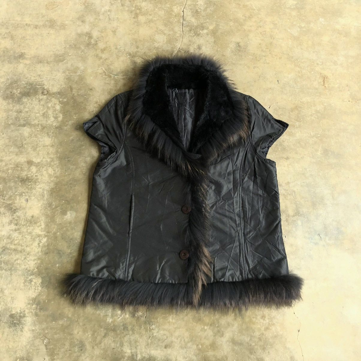 14th Addiction 2000s Japanese Brand Fur Vest Jacket Vkei Gothic Grunge Size US L / EU 52-54 / 3 - 1 Thumbnail