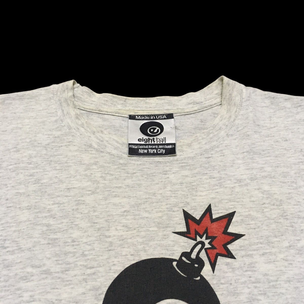 Rap Tees Rare Design Vintage Eightball Records New York T-shirt 1995s Size US M / EU 48-50 / 2 - 5 Thumbnail