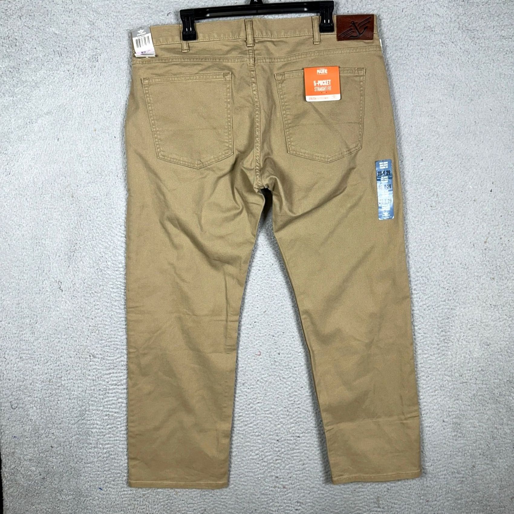 Dockers Dockers Pacific Pants Mens 38X29 Khaki Straight 5-Pocket Den​im Stretch Chino Casual Workwear Mens Regular Beige Size US 38 / EU 54 - 2 Thumbnail