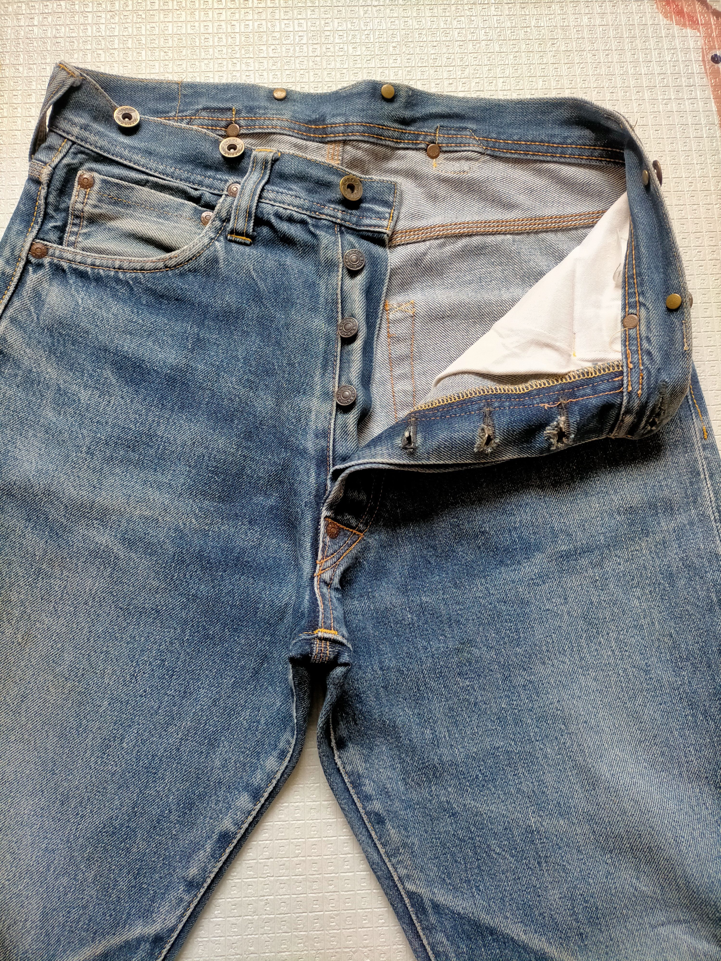 Evisu Vintage Evis Cowboy Japan Selvedge Buckleback Jeans Size US 31 - 9 Thumbnail
