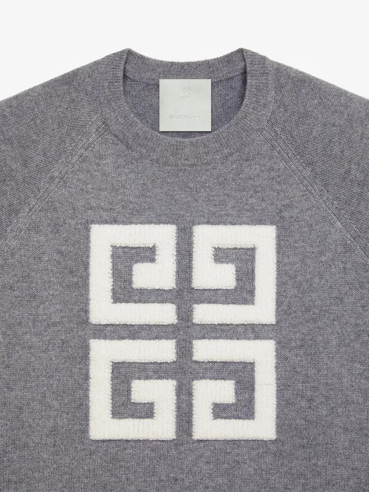 Givenchy o1srvl11e0725 Bicolor Crewneck Sweater in Grey Size L / US 10 / IT 46 - 2 Thumbnail