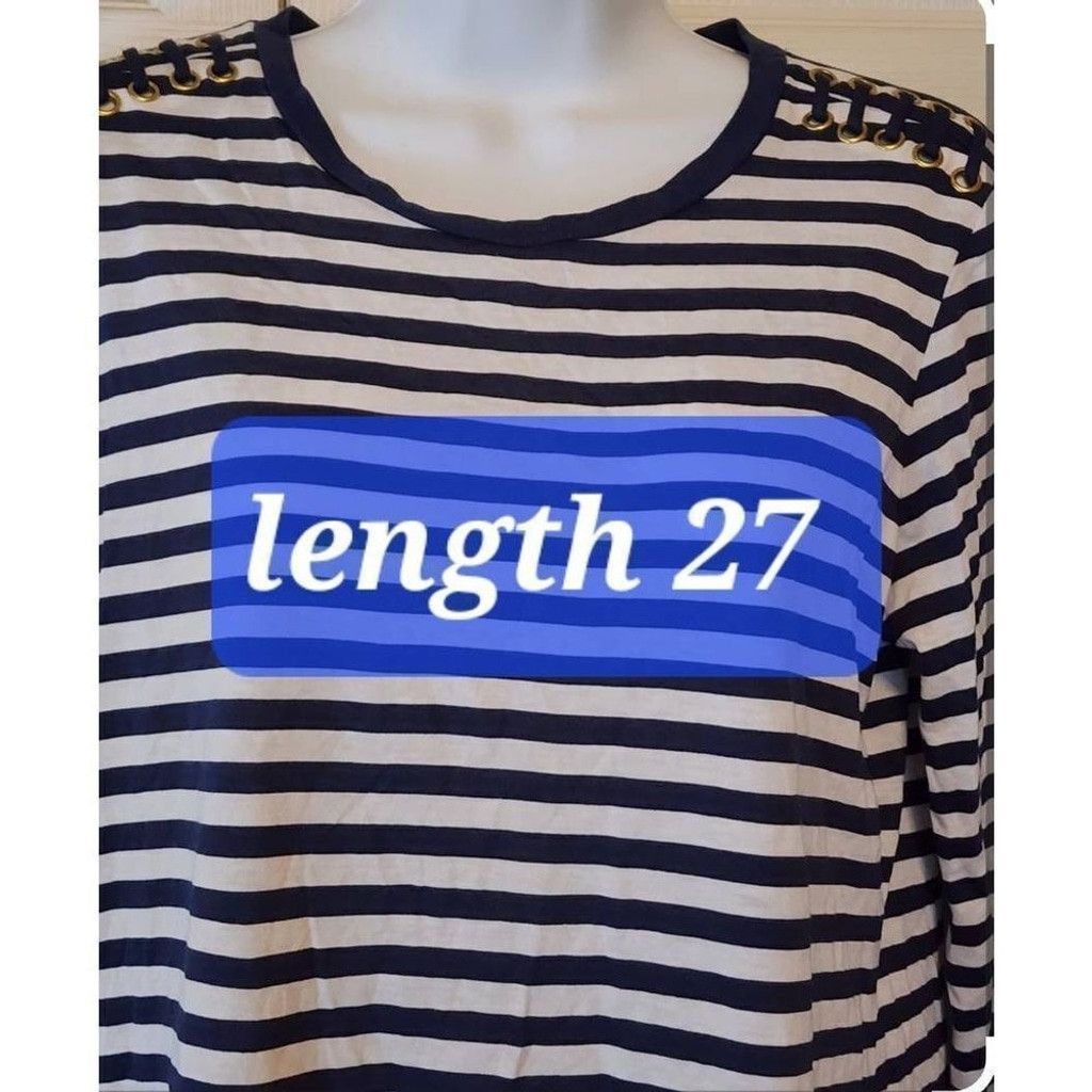 Michael Kors Michael kors Navy and White Striped Shirt Size XS / US 0-2 / IT 36-38 - 7 Thumbnail