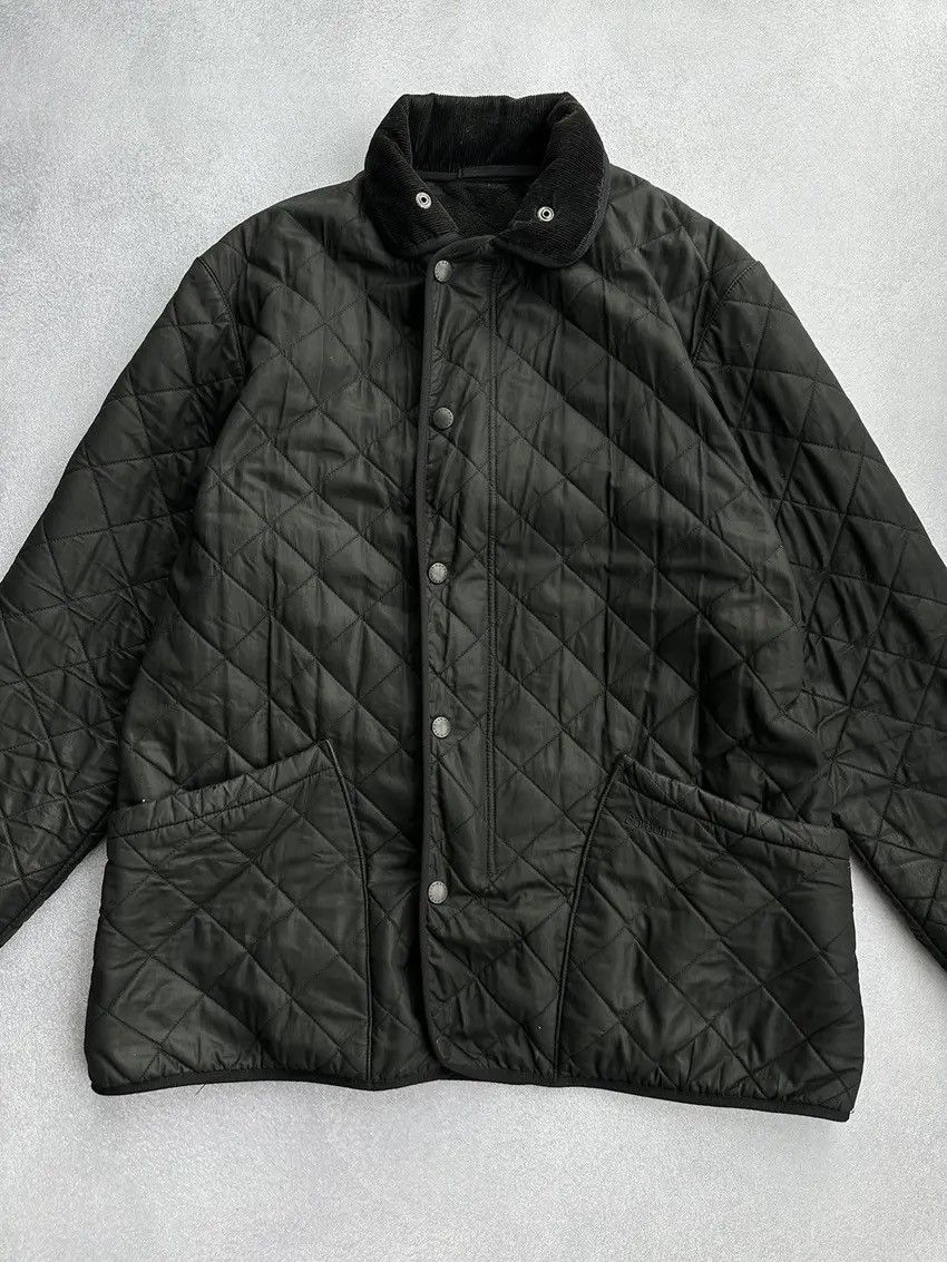 Barbour × Vintage Vintage Barbour Polarquilt Black Jacket Size US L / EU 52-54 / 3 - 4 Thumbnail