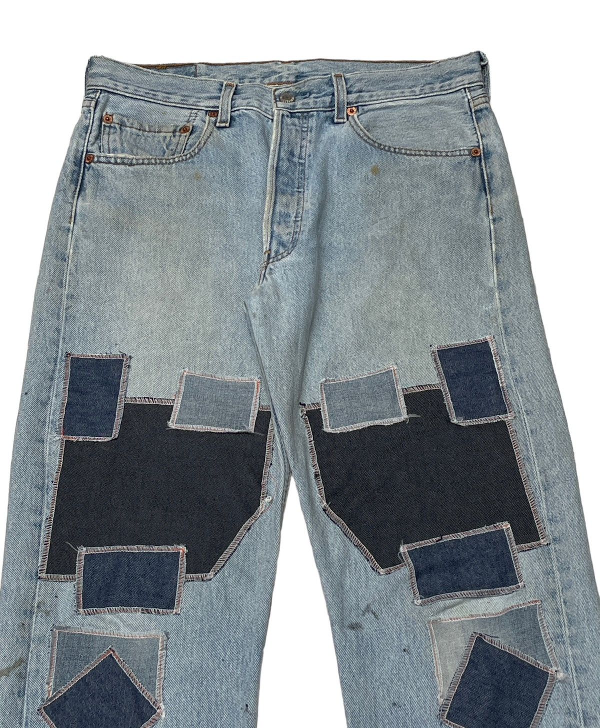 Levi's Vintage Brand Levi’s Made In Usa Patchwork Jeans 1990s Size US 30 / EU 46 - 3 Thumbnail