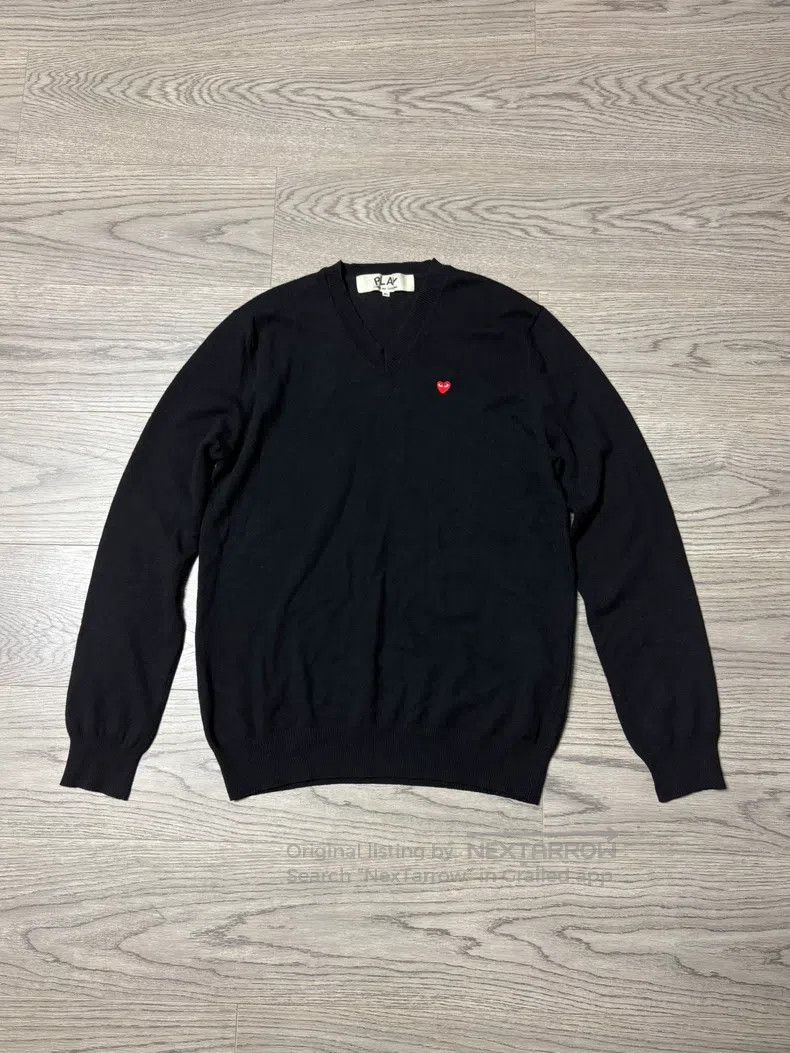Comme des Garcons Comme des Garcons V-Neck Wool Sweater Size US XL / EU 56 / 4 - 1 Thumbnail