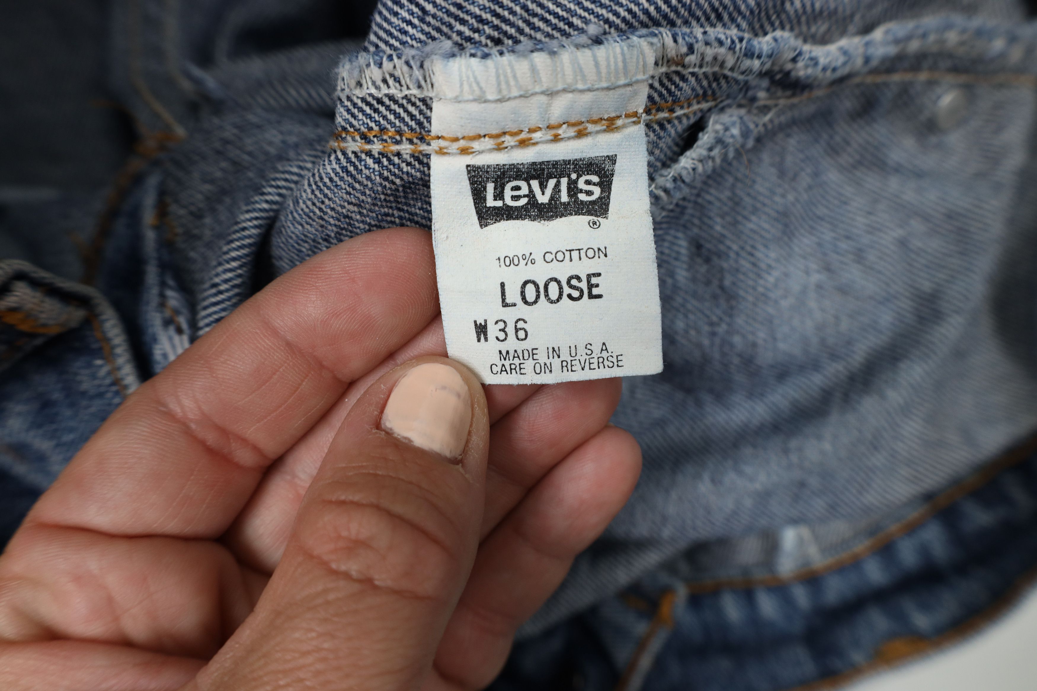 Levi's Vintage 90s Levis 513 Fit Denim Jean Shorts Jorts Blue USA Size US 36 / EU 52 - 6 Thumbnail