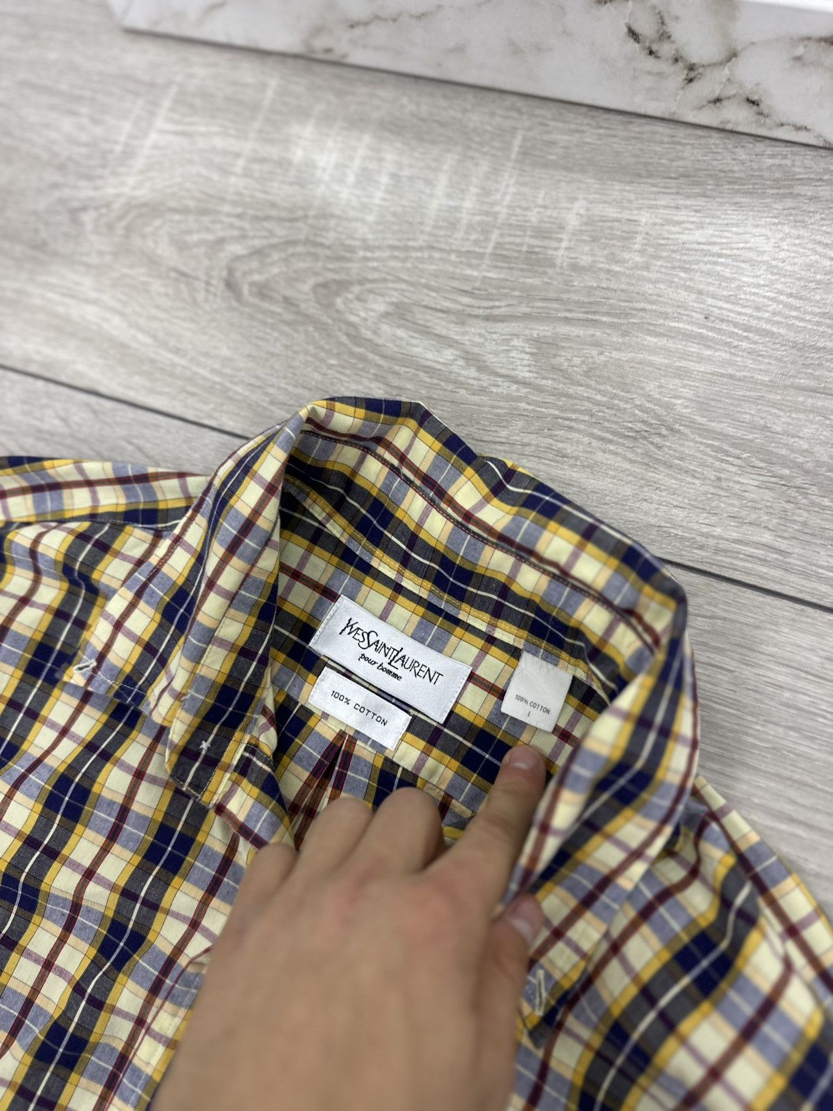 Yves Saint Laurent Yves Saint Laurent Vintage Stripped Shirt YSL Size US L / EU 52-54 / 3 - 5 Thumbnail