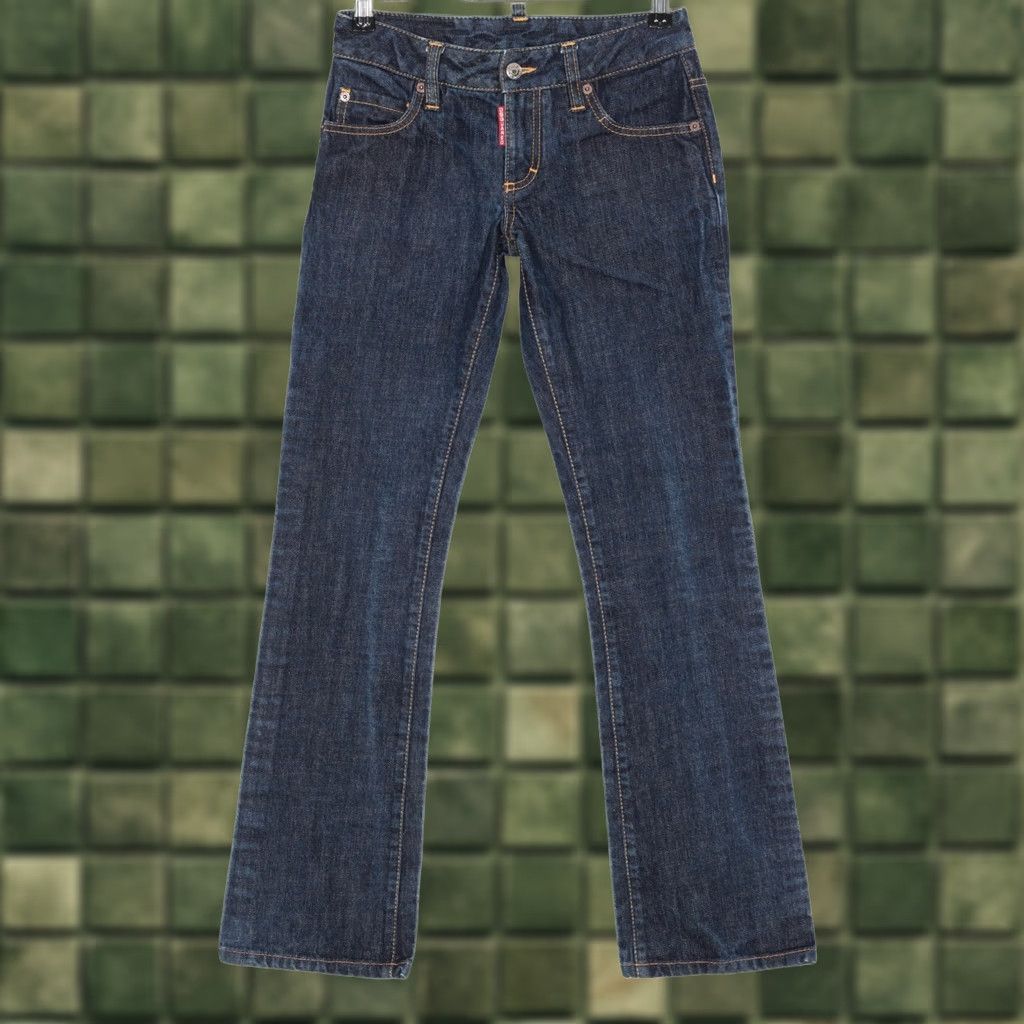 Dsquared2 Dsquared2 Jeans Bootcut Women Size 38 W26 L30 DZ2236 Blue Denim 100% Cotton Regular Rise Mens Womens Girls Boys Size 26" / US 2 / IT 38 - 1 Thumbnail