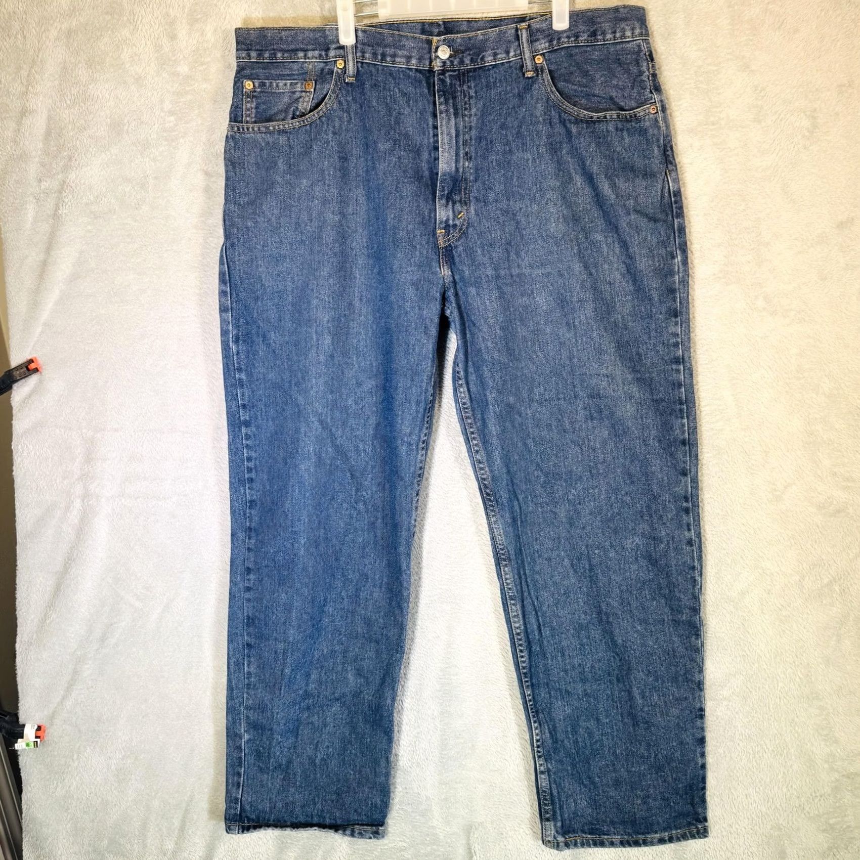 Levi's Levi's 550 Jeans Mens 42x32 Blue Medium Wash Relaxed Tapered Denim Zip Fly Jeans Size US 42 / EU 58 - 5 Thumbnail
