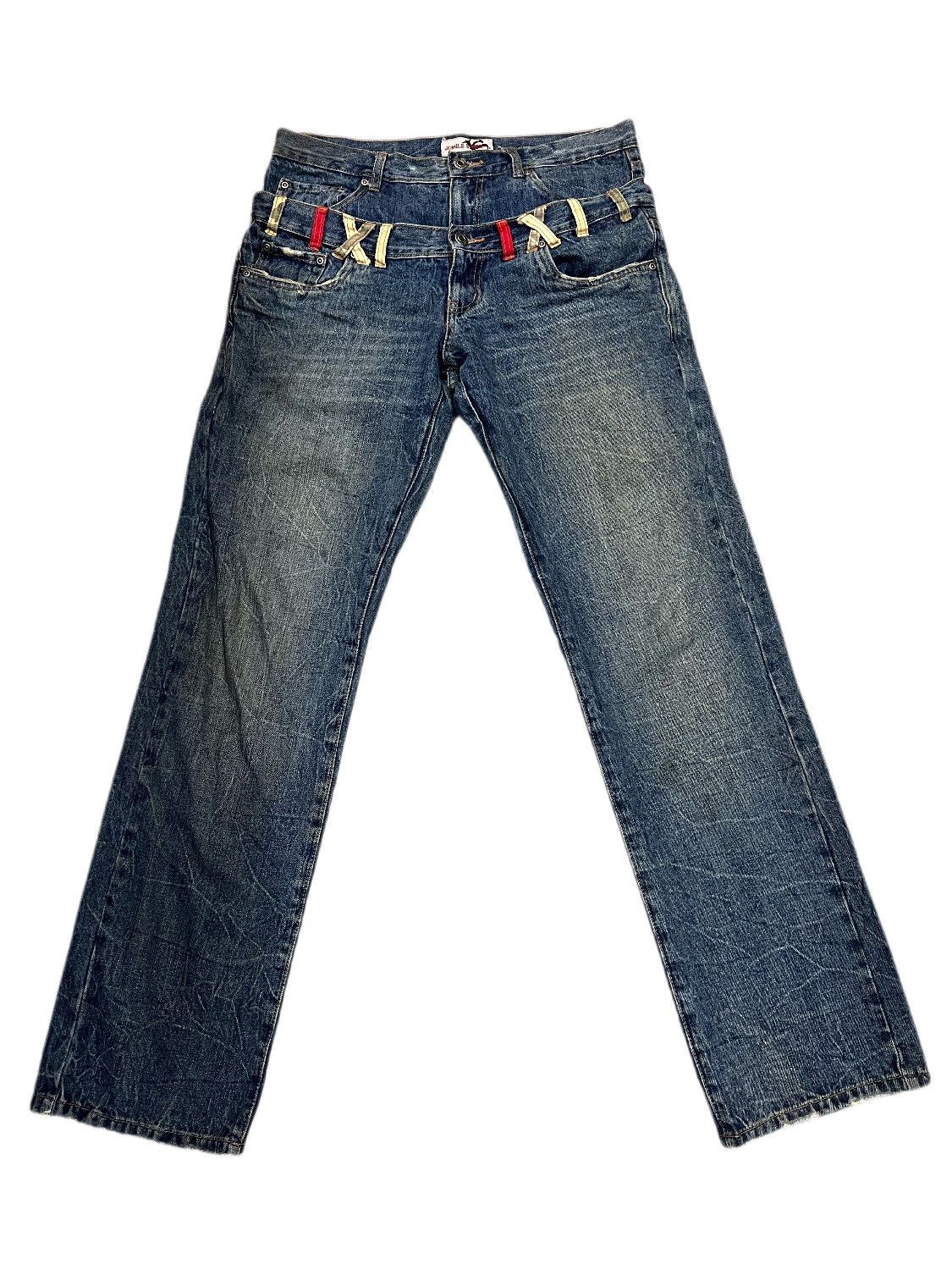 If Six Was Nine × Japanese Brand × Le Grande Bleu (L.G.B.) Japanese Brand Jungle Storm Double Waist Denim Size US 35 - 1 Thumbnail