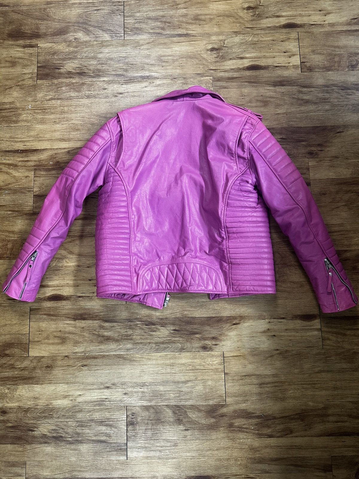 Genuine Leather Pink Leather Jacket Size US M / EU 48-50 / 2 - 2 Thumbnail