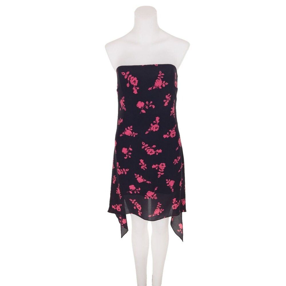 Versus Versace Versus Versace Strapless Floral-print Silk-crepe Mini Dress Size L / US 10 / IT 46 - 1 Thumbnail