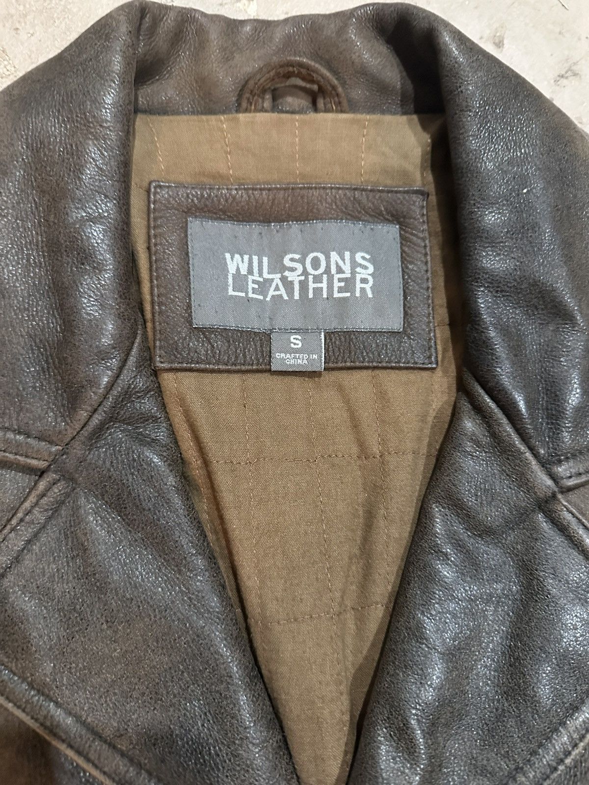 Vintage × Wilsons Leather Faded Wilsons Jacket Size US S / EU 44-46 / 1 - 4 Thumbnail