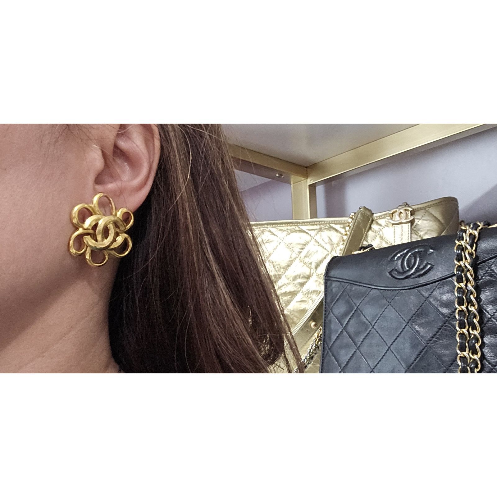 Chanel CHANEL Pre-Owned 1996 CC Flower clip-on earrings Size ONE SIZE - 3 Thumbnail