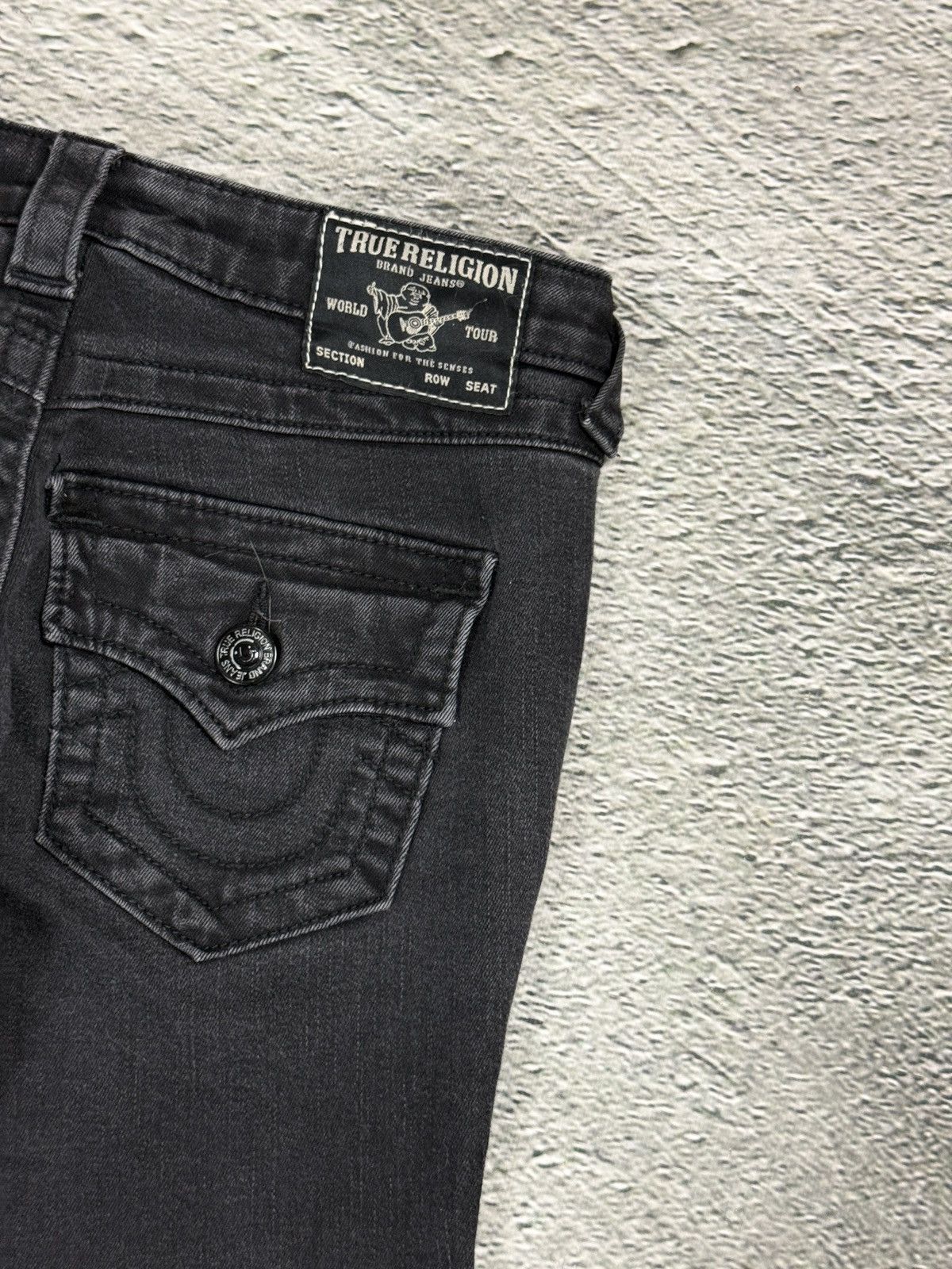 True Religion True Religion bootcut jeans black thick stitching Y2K Becca Size 25" / US 0 / IT 36 - 4 Thumbnail