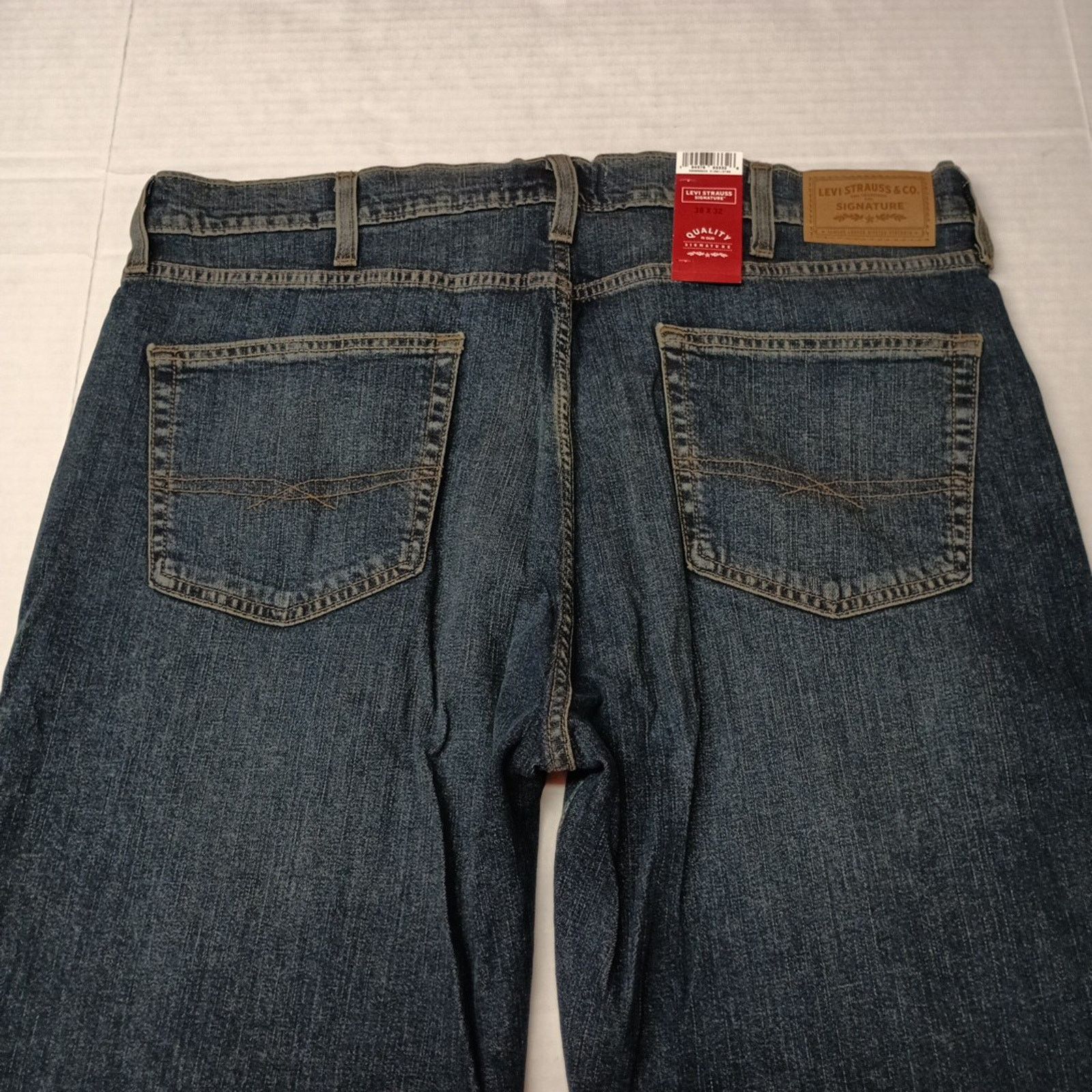 Levi's Signature By Levi Straight Jeans Men's 38x32 BlueCotton Flex Size US 38 / EU 54 - 9 Thumbnail