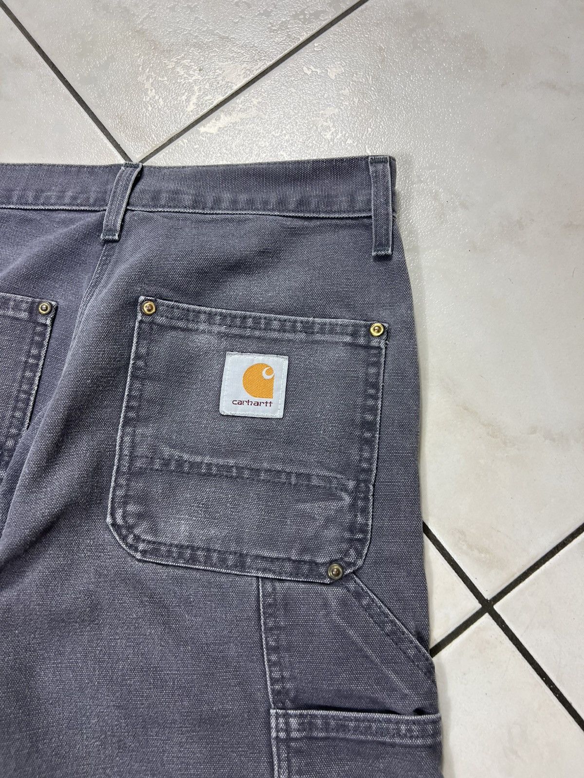 Carhartt Vintage 90s Carhatt double knee washed y2k sun faded pants Size US 29 - 16 Thumbnail