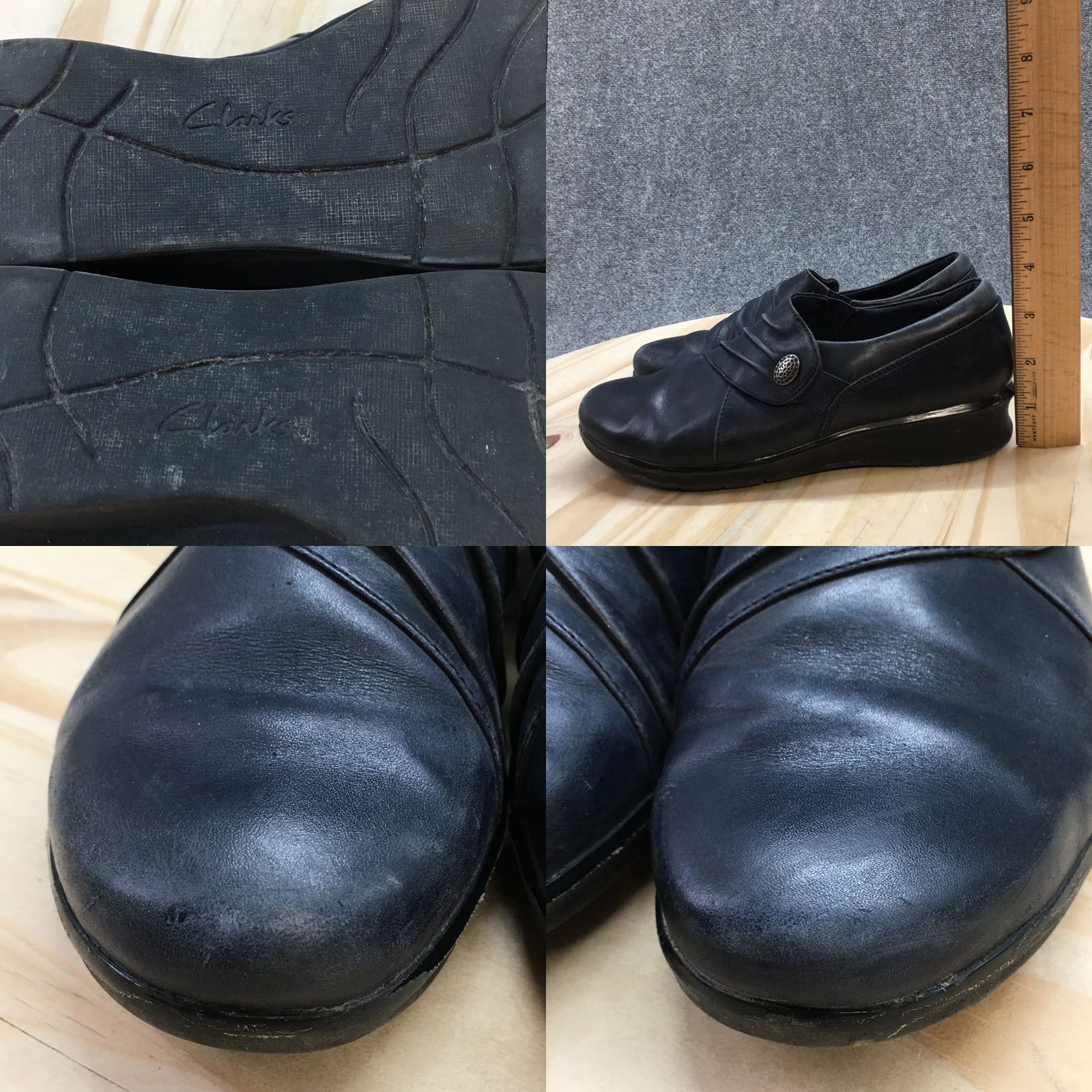 Clarks Clarks Women Loafer Casual Leather Low Top Blue 6.5 M Hope Roxanne Shoes Size M / US 6-8 / IT 42-44 - 9 Thumbnail