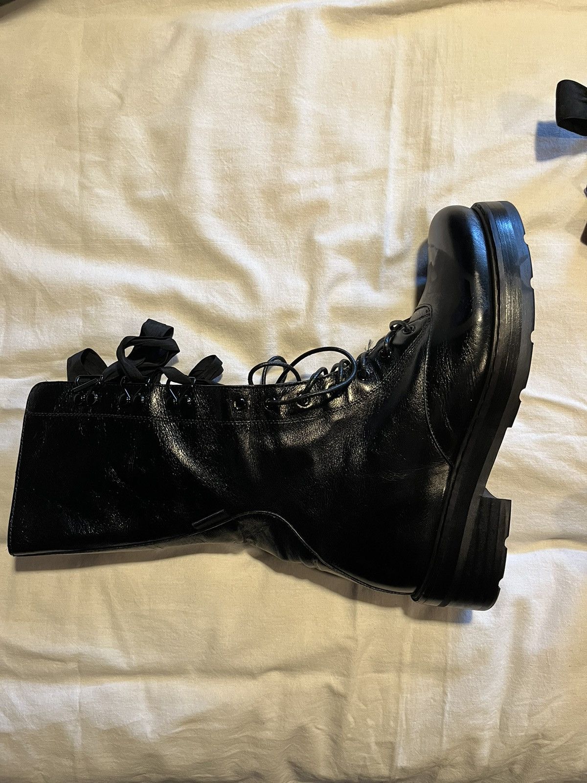 Olivier Theyskens Olivier Theyskens leather combat boots. Size US 10 / IT 40 - 12 Thumbnail