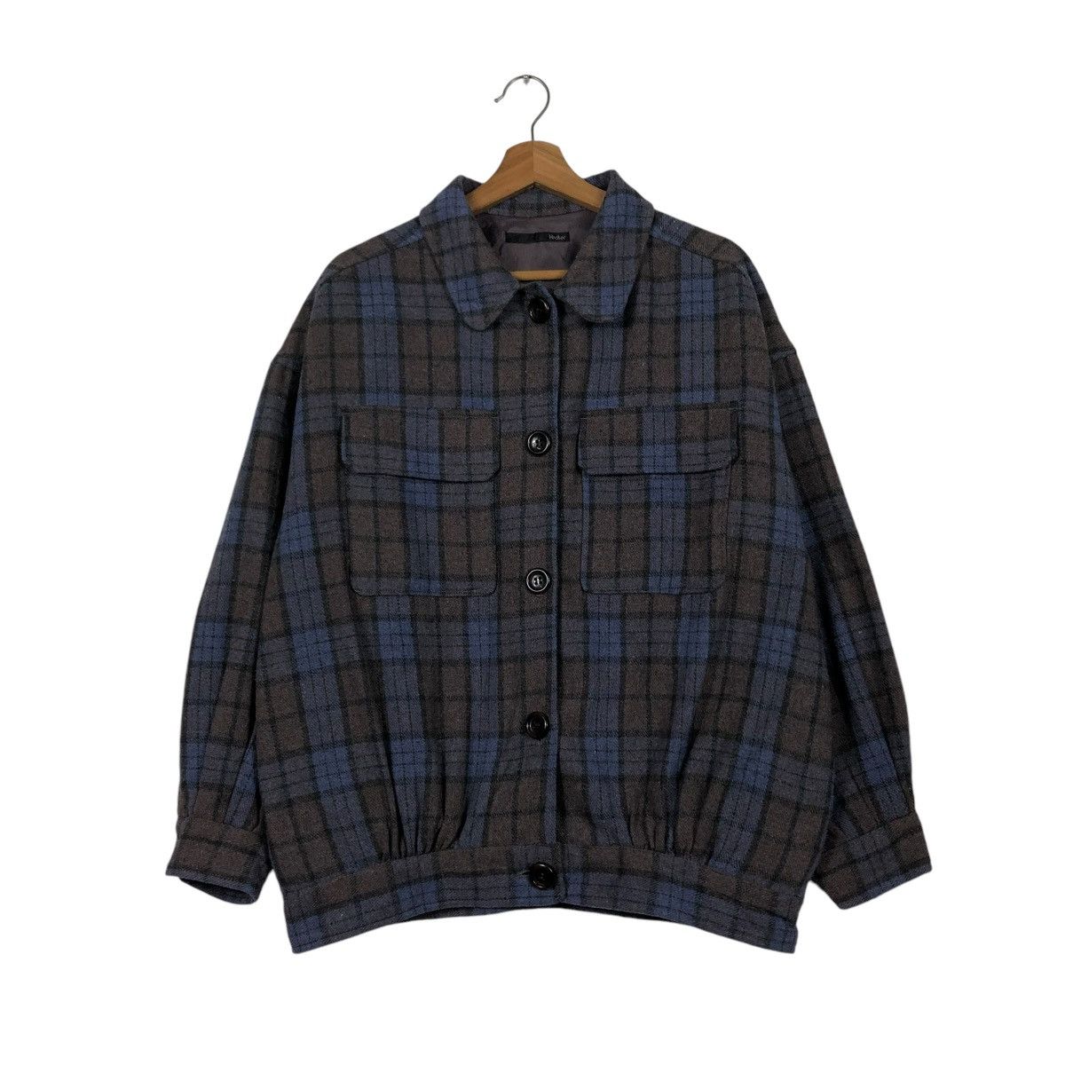 Flannel 🔥VINTAGE FLANNEL JACKET HEATHER TARTAN DESIGN ISSEY MIYAKE Size US M / EU 48-50 / 2 - 3 Thumbnail