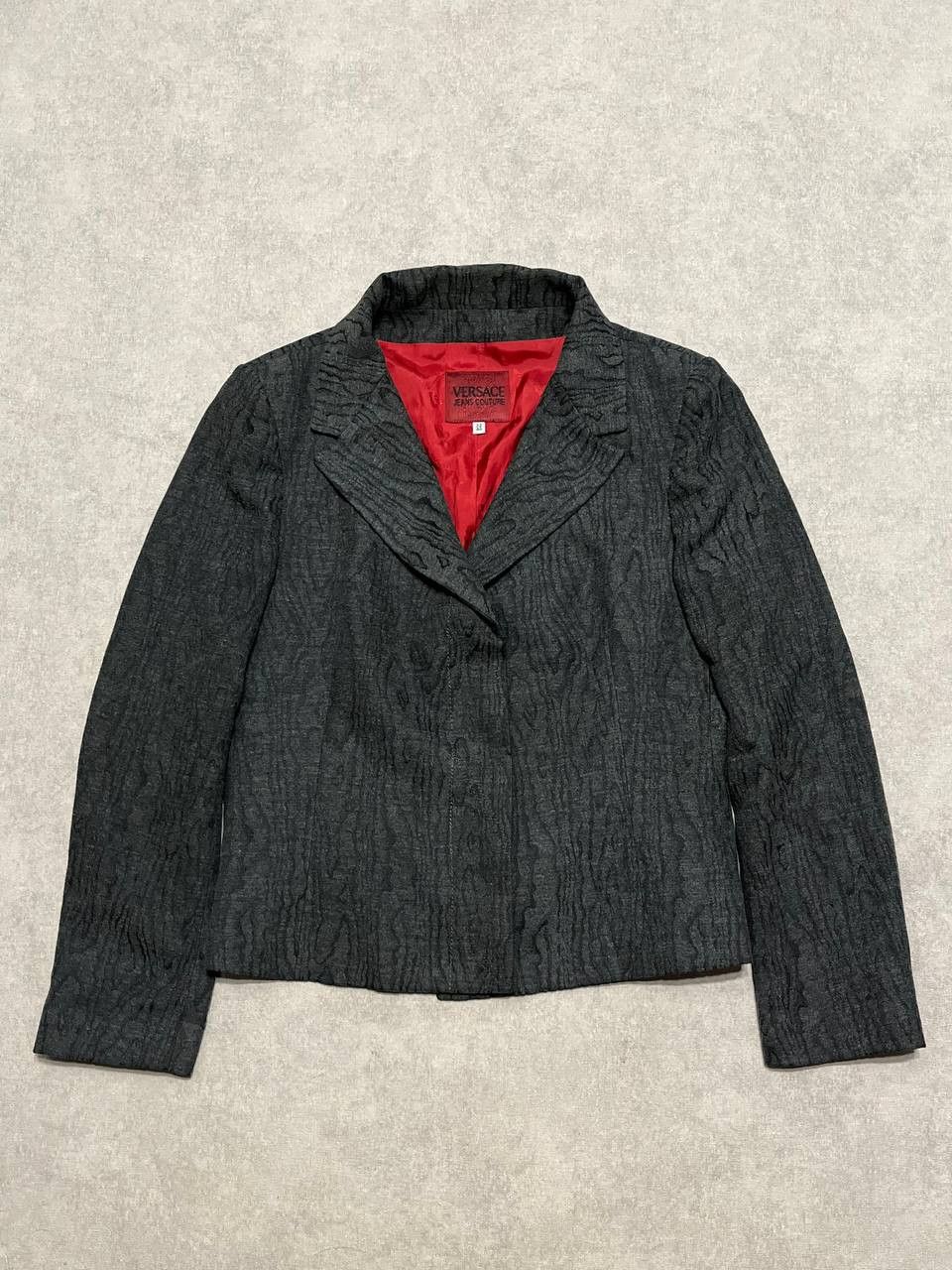 Versace Versace Jeans Couture Women`s Wood Print Blazer Jacket Size L / US 10 / IT 46 - 1 Thumbnail