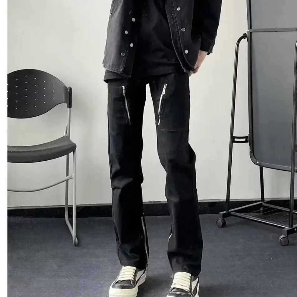 Japanese Brand Retro loose straight leg micro flared jeans Size US 30 / EU 46 - 3 Thumbnail