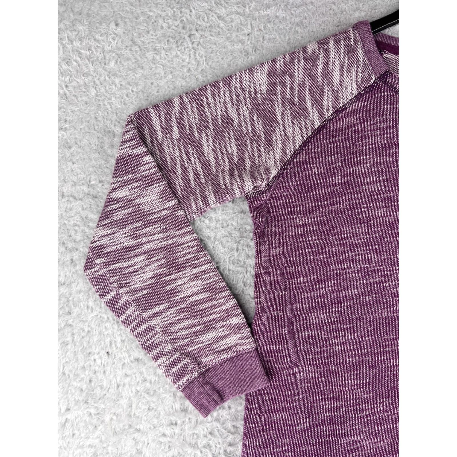 Champion Champion Sweater Womens Large Purple Woven Stretch Raglan Style Cotton Blend Shirt Pullover Crew Neck Casual Womens L Purple All Seasons Breathable Size L / US 10 / IT 46 - 2 Thumbnail