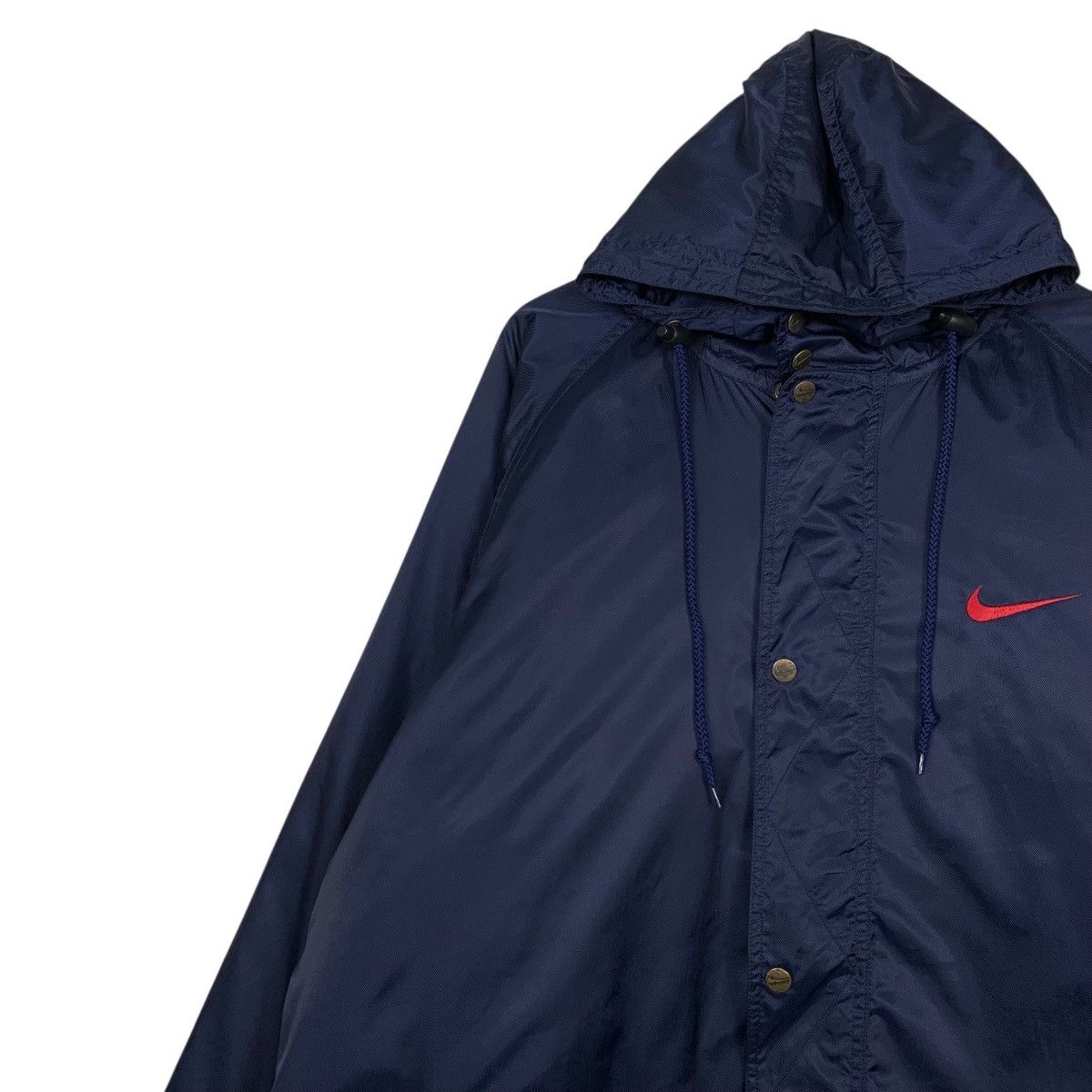 Nike Vintage 90s Nike Big Logo Long Jacket Size US L / EU 52-54 / 3 - 7 Thumbnail