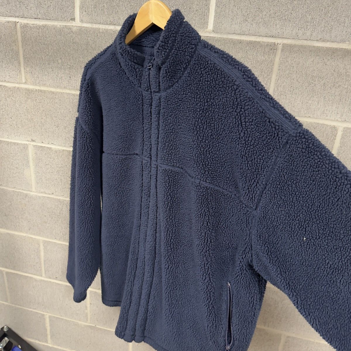 Gap Vintage Gap Navy Blue Zip Up Fleece Jacket Wide Boxy Size US XXL / EU 58 / 5 - 4 Thumbnail