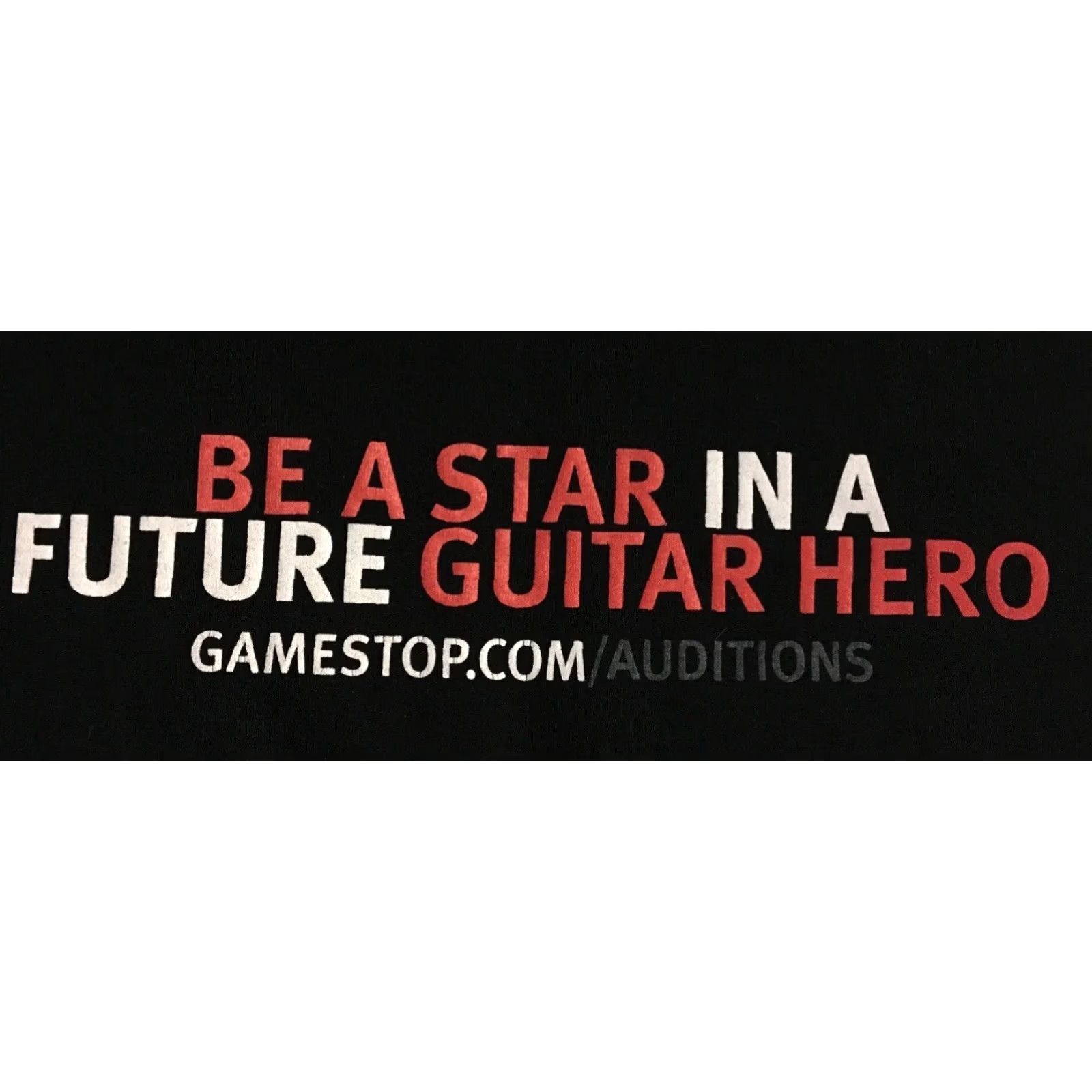 Vintage VINTAGE Guitar Hero Auditions Game Stop Promo Shirt XL Black Xbox 360 PS2 Halo Grunge Y2K Men T-Shirt references not allowed? Size US XL / EU 56 / 4 - 4 Thumbnail