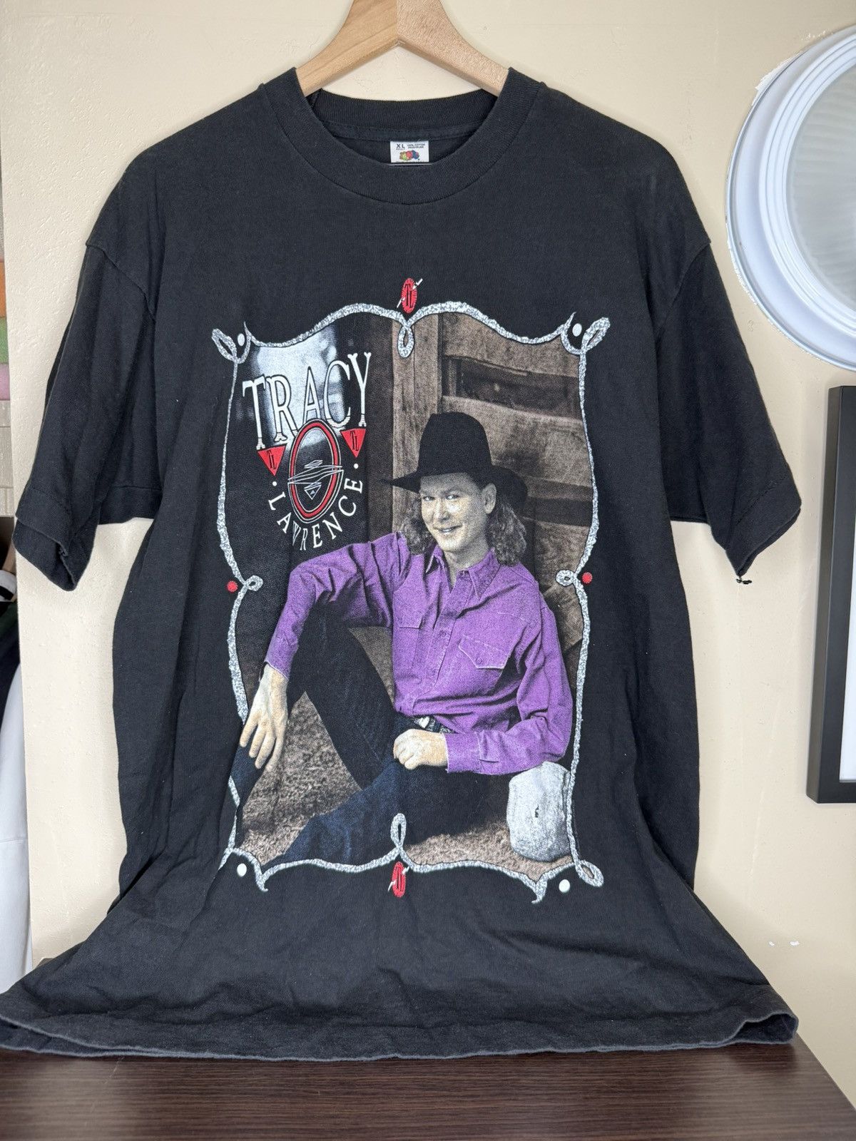 Band Tees Vintage single stitch Tracy Lawrence 1993 tee Size US XL / EU 56 / 4 - 1 Thumbnail