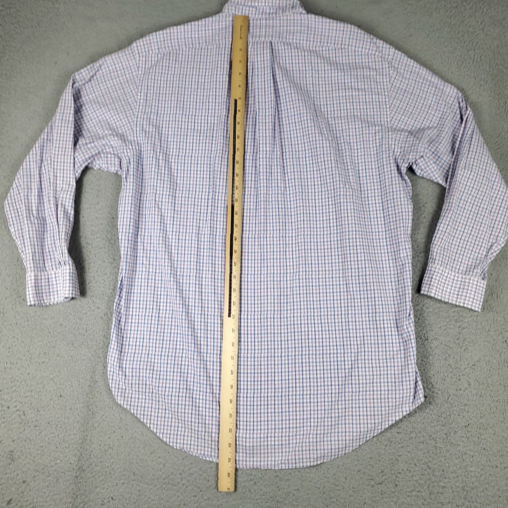 Ralph Lauren Ralph Lauren Shirt Mens 16 Purple Blue Plaid Pony Dress Button Up Long Sleeve Shirt Size 42R - 4 Thumbnail