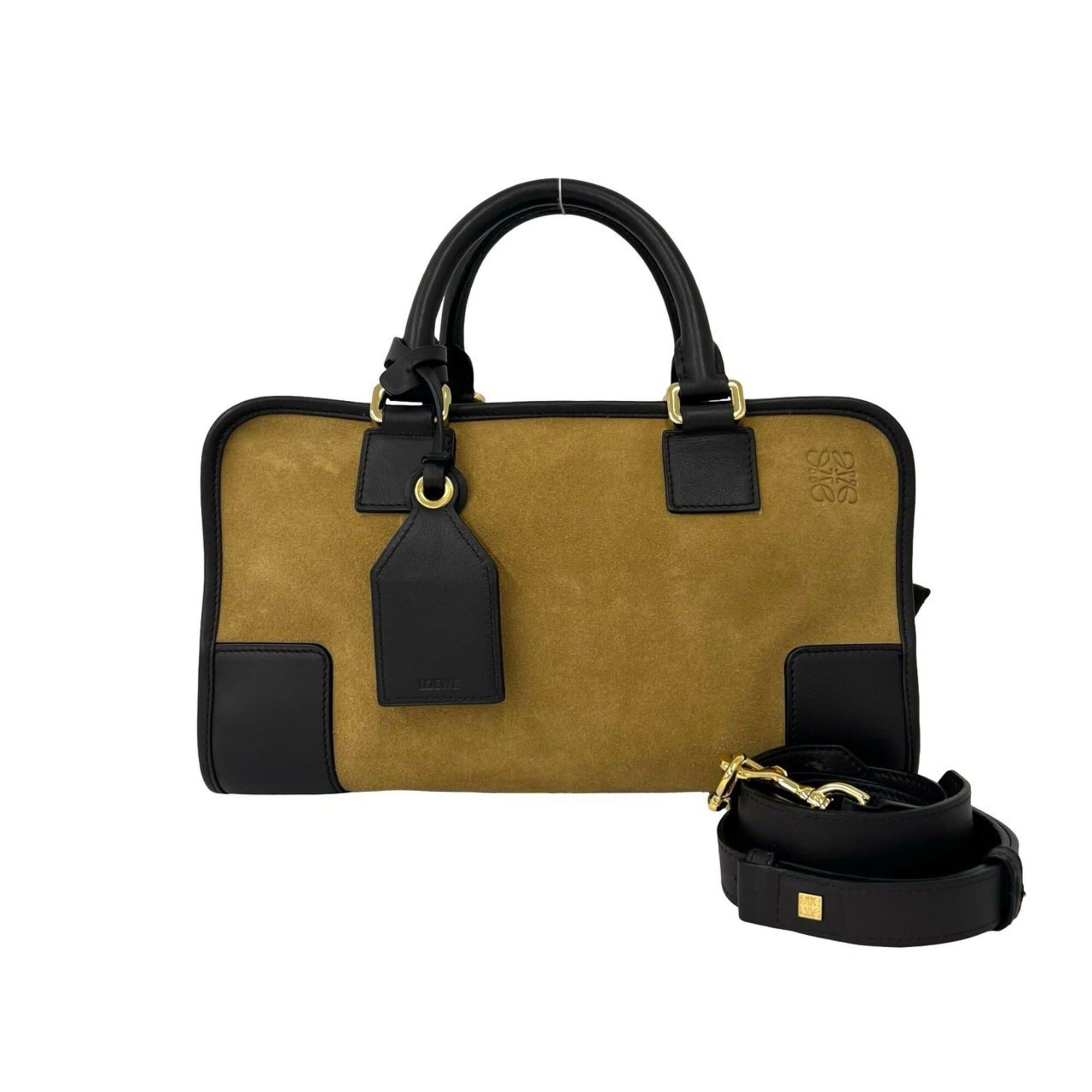 Loewe LOEWE Amazona 28 Anagram Logo Suede Leather 2-way Shoulder Bag/Handbag Brown 20655 Size ONE SIZE - 1 Thumbnail