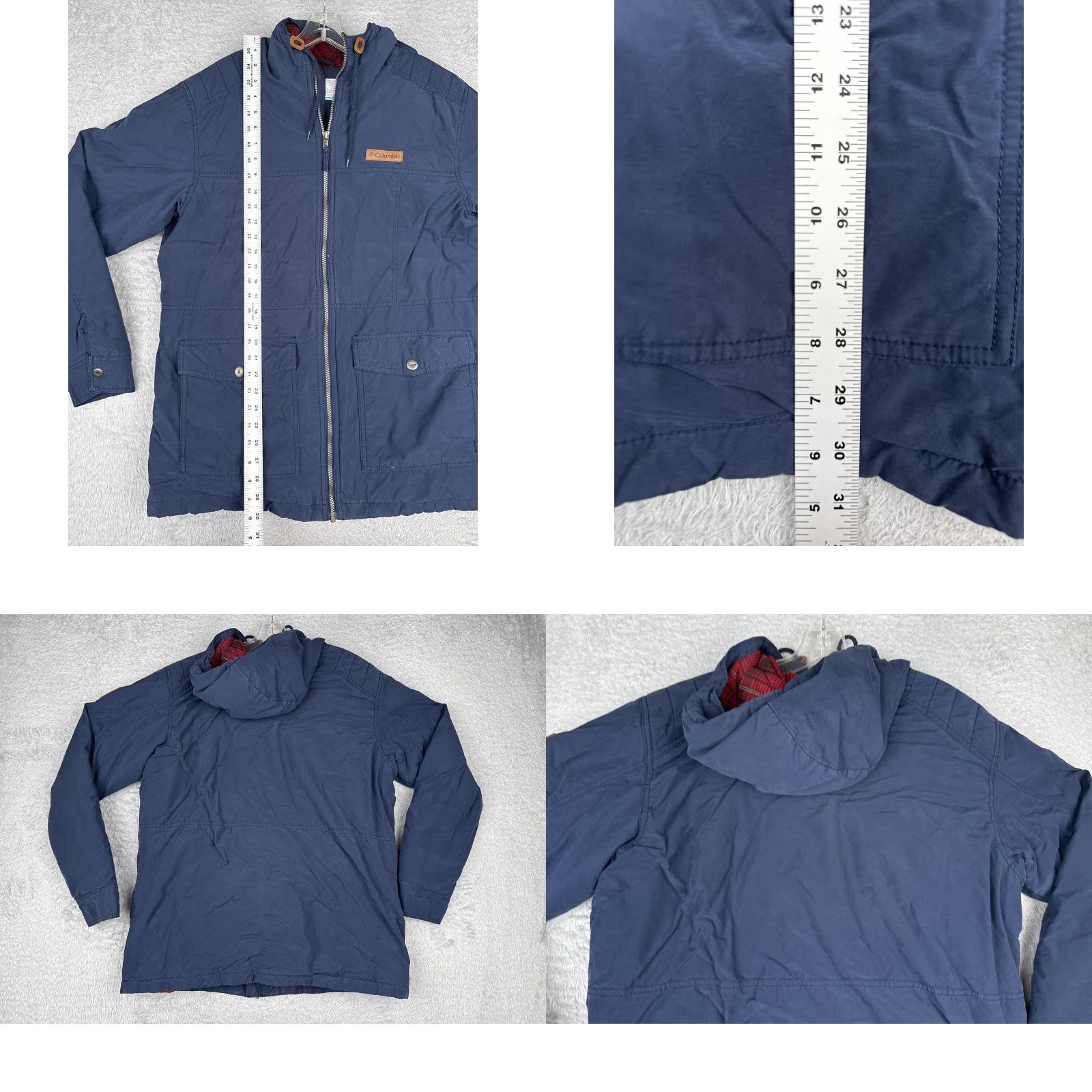 Vintage Columbia Jacket Mens Large Blue Hooded Insulated Cotton Parka Full Zip Pockets Size US L / EU 52-54 / 3 - 9 Thumbnail