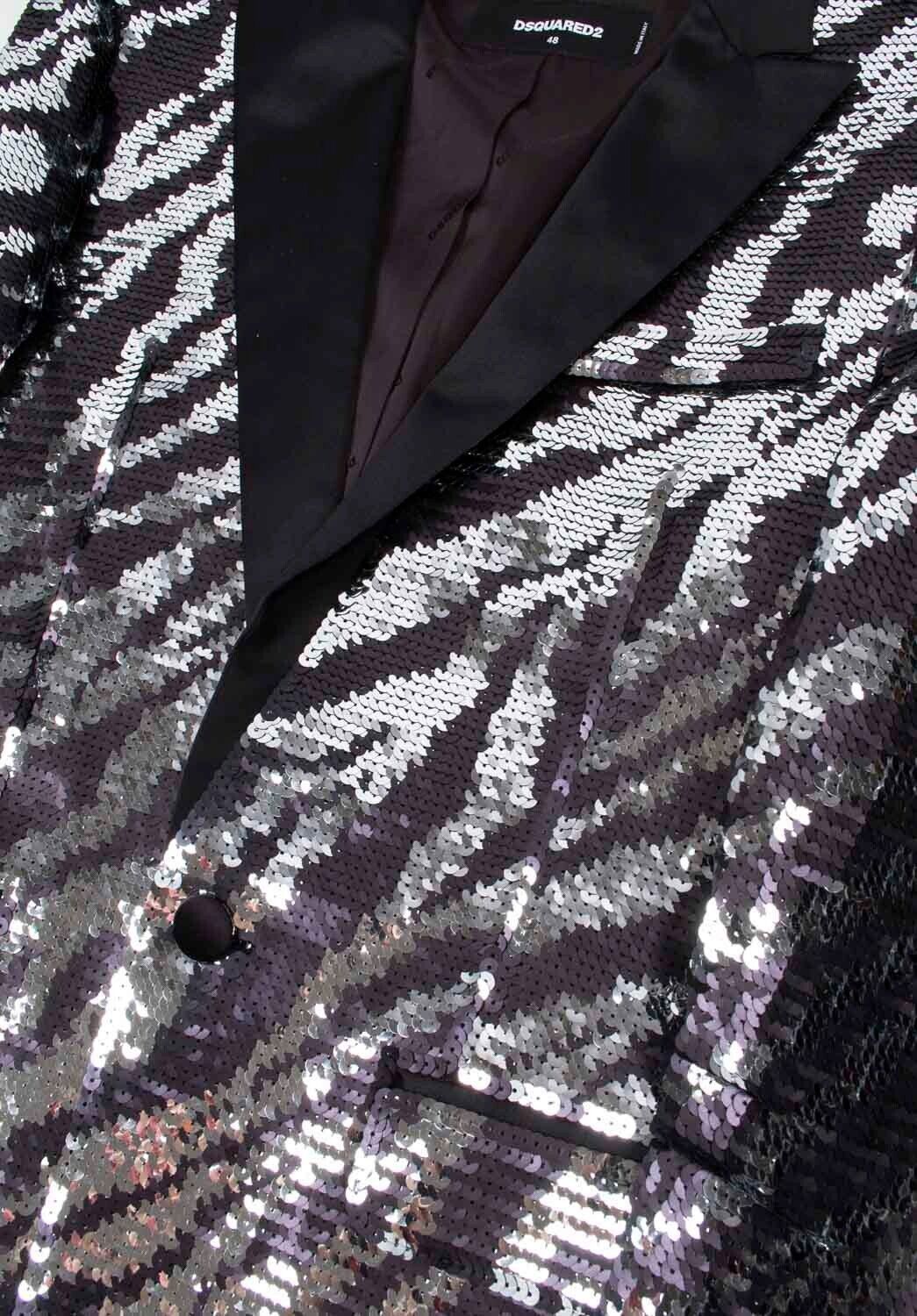 Dsquared2 Dsquared2 Men Jacket Sequin Blazer Size ITA48/Medium Size US M / EU 48-50 / 2 - 3 Thumbnail