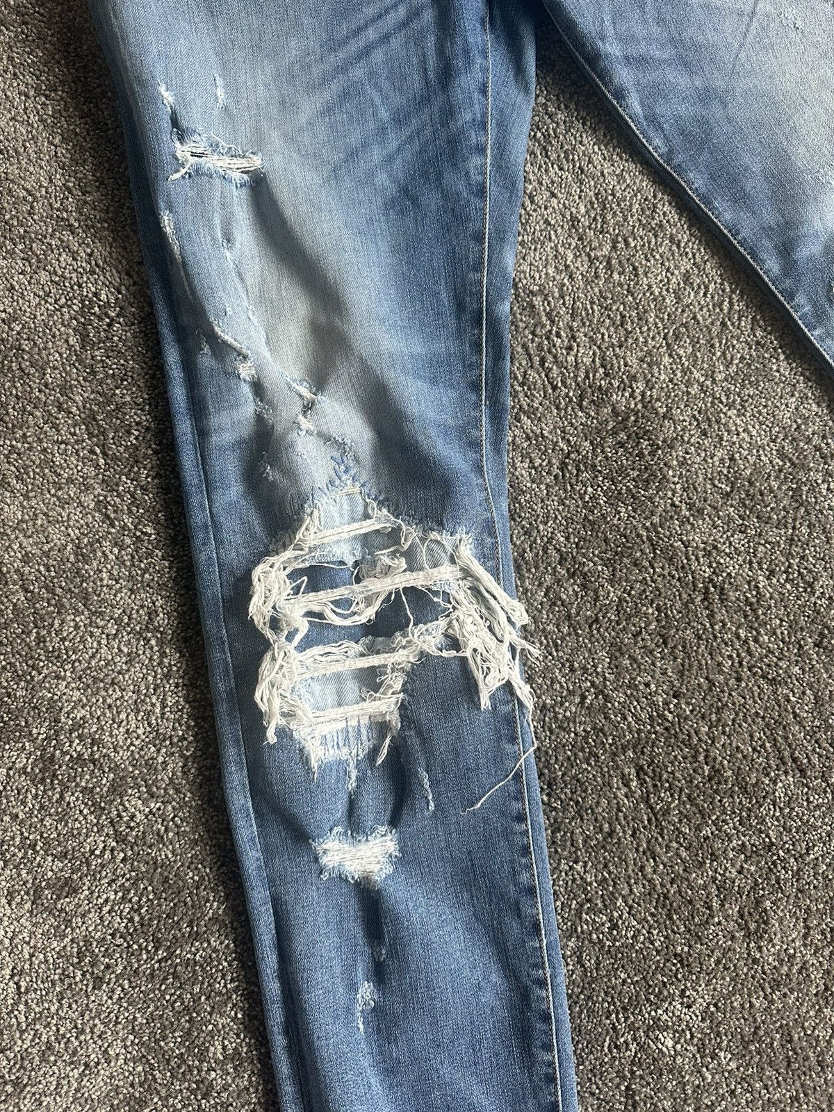 Amiri Amiri Indigo Distressed Jeans Size US 34 / EU 50 - 3 Thumbnail