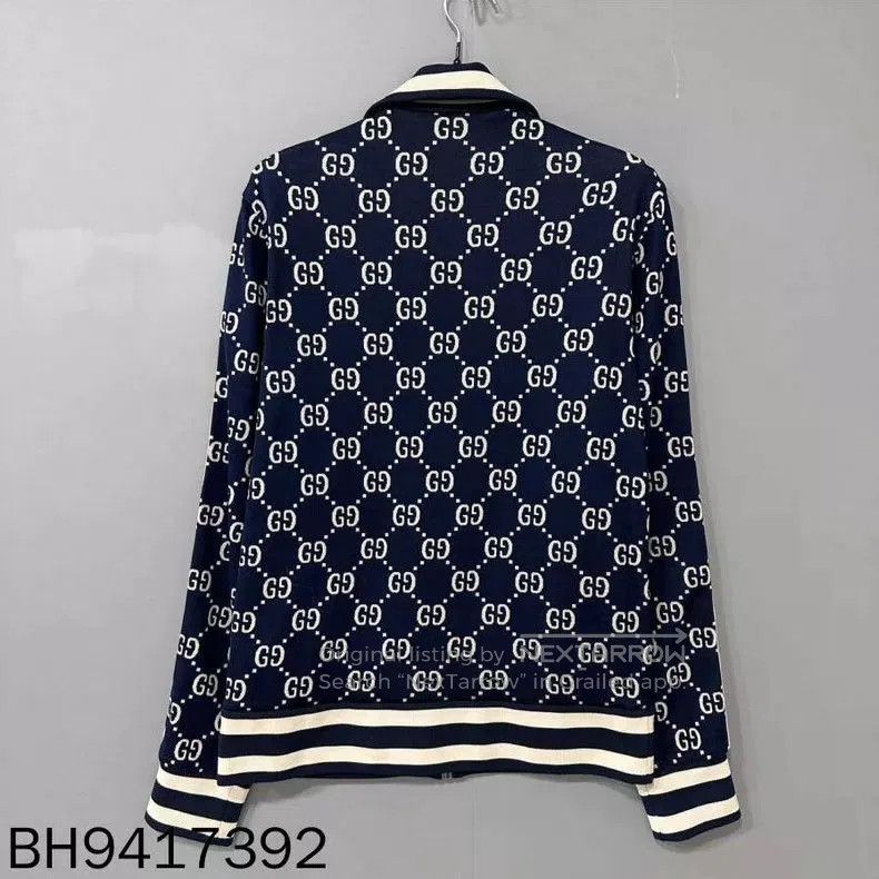 Gucci Gucci Blue GG Print Varsity Jacket. Size US M / EU 48-50 / 2 - 3 Thumbnail