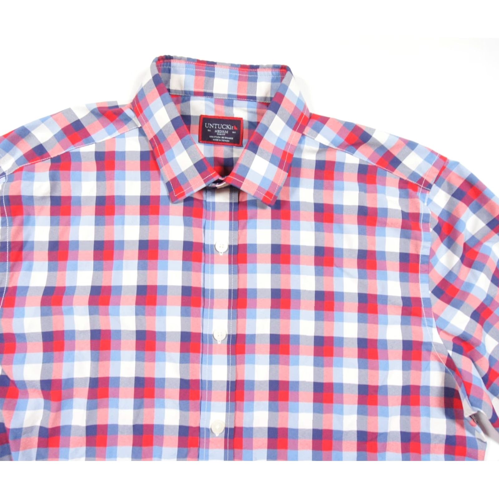 UNTUCKit UNTUCKit Plaid Shirt Mens Medium Button-Up Long Sleeve Slim Fit Stretch Multicolor Preppy Size US M / EU 48-50 / 2 - 2 Thumbnail