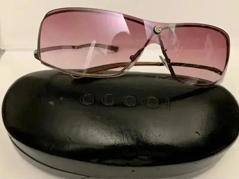 Gucci × Tom Ford × Vintage GUCCI Sunglasses Shield Rimless Wrap Ski Mask Tom Ford Era Size ONE SIZE - 1 Thumbnail