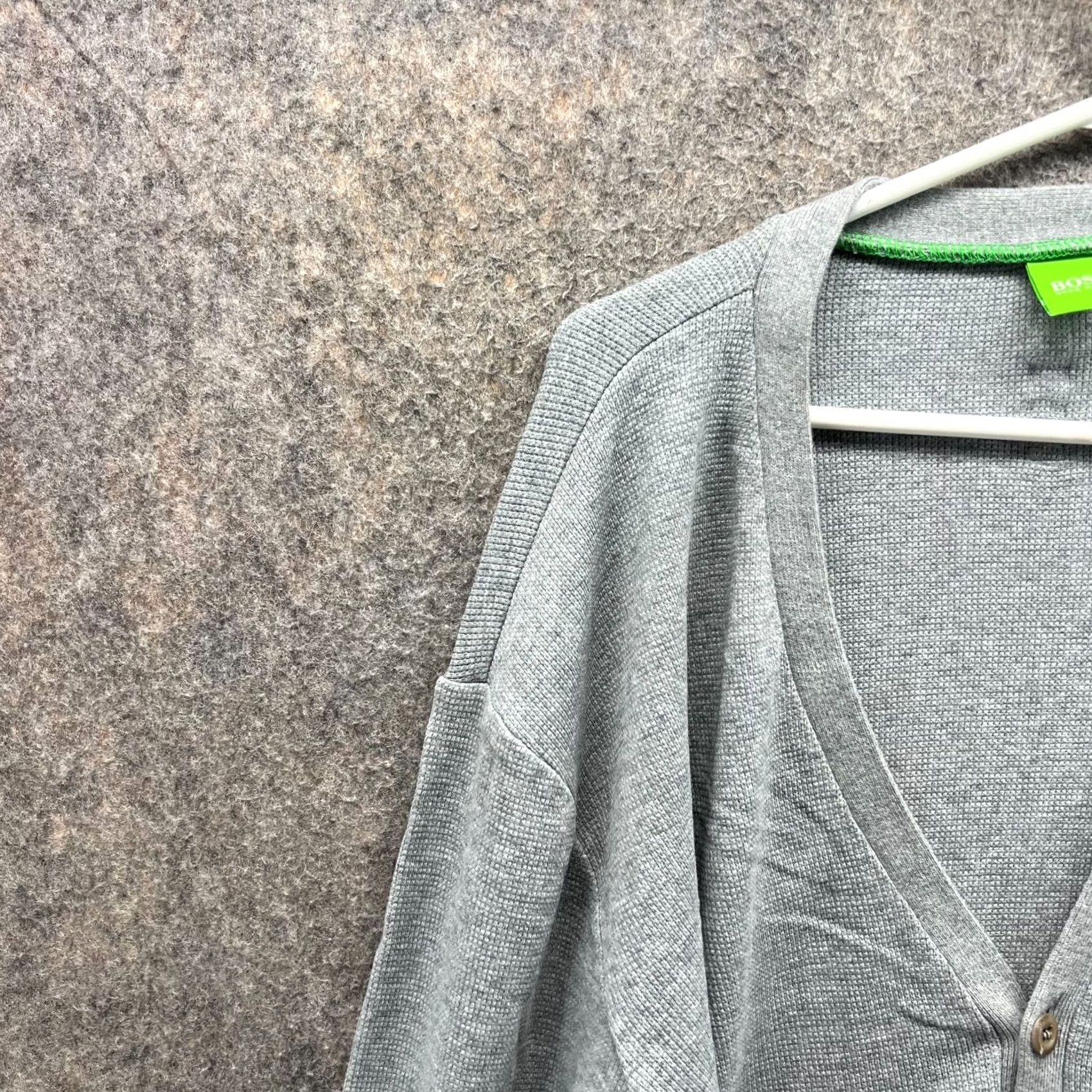 Hugo Boss VINTAGE Hugo Boss Sweater Women XL Cardigan Gray Fleece Logo All Seasons Fall Winter Spring Regular Womens Size XL / US 12-14 / IT 48-50 - 3 Thumbnail