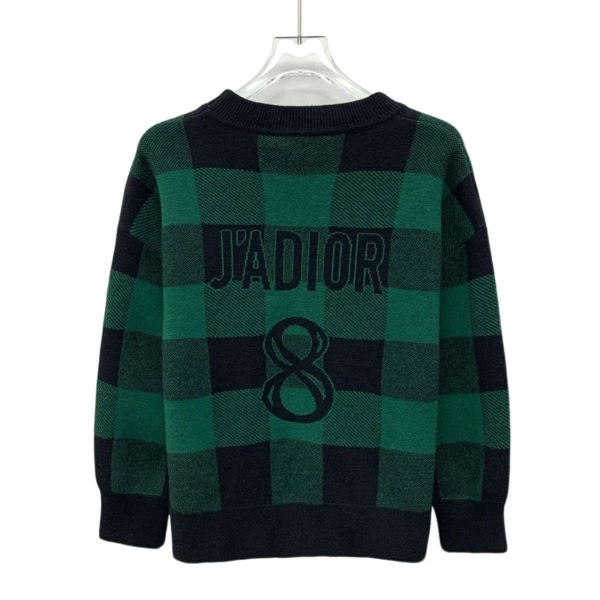 Dior Dior Green Check Cashmere Long Sleeve Sweatshirt K26WX Size XXS / US 00 / IT 34 - 2 Thumbnail