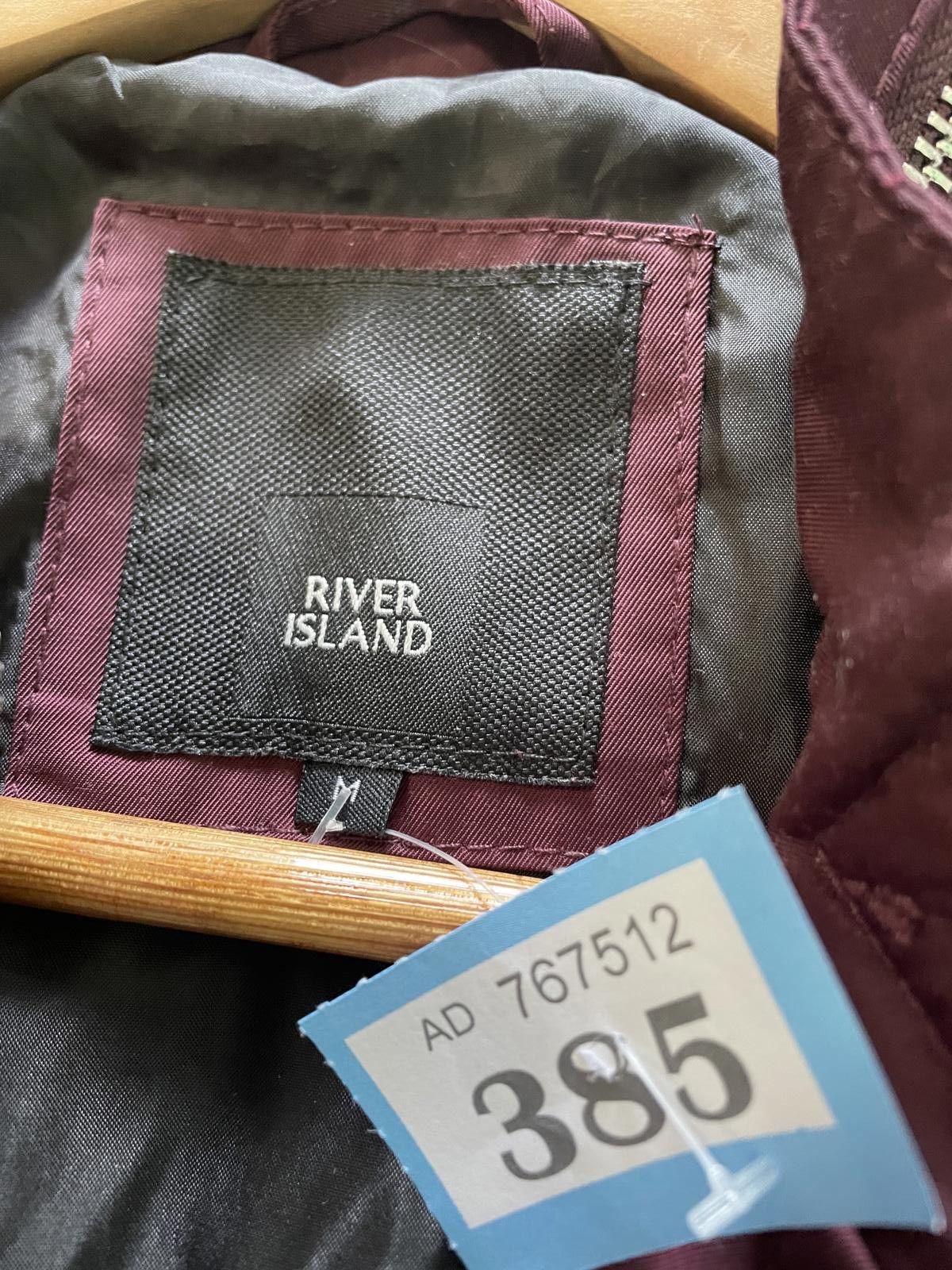 River Island Men's Burgundy Zipper Jacket by River Island Size US M / EU 48-50 / 2 - 2 Thumbnail
