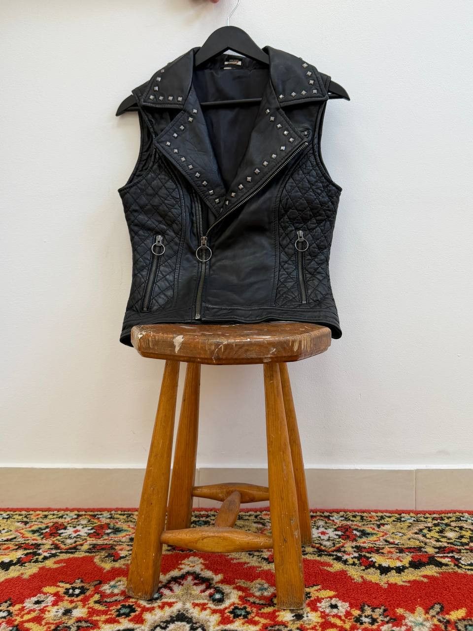 Japanese Brand Vintage Avant-Garde Biker Moto Style Leather Vests hype Size US S / EU 44-46 / 1 - 3 Thumbnail